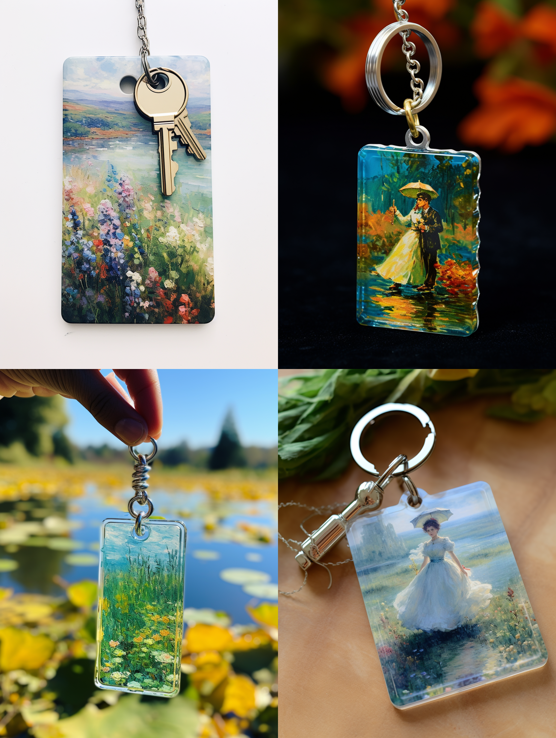 亚克力钥匙扣，莫奈，