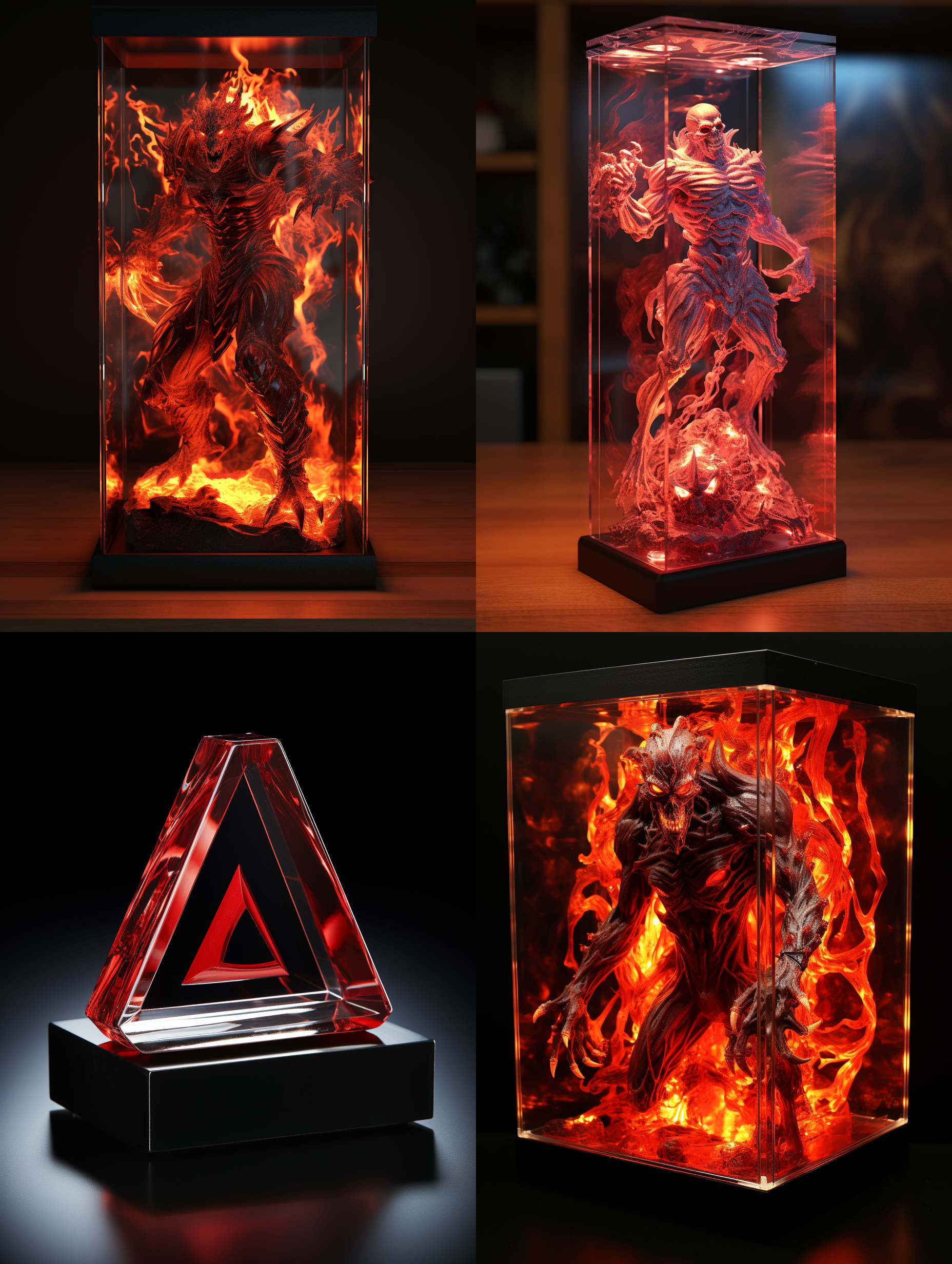 亚克力展示盒，暗黑破坏神，3d渲染，产品图片
