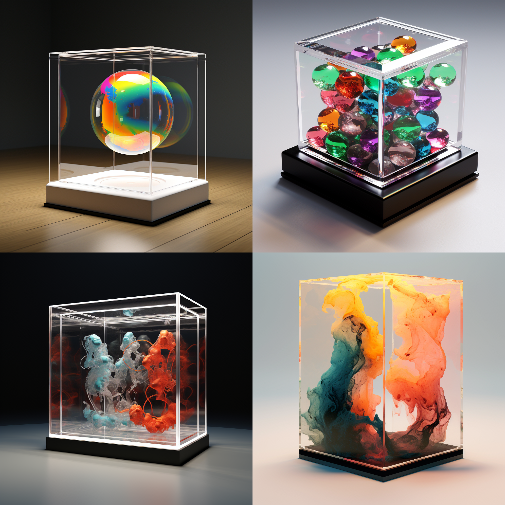 亚克力展示盒，aj,3d渲染，产品图片