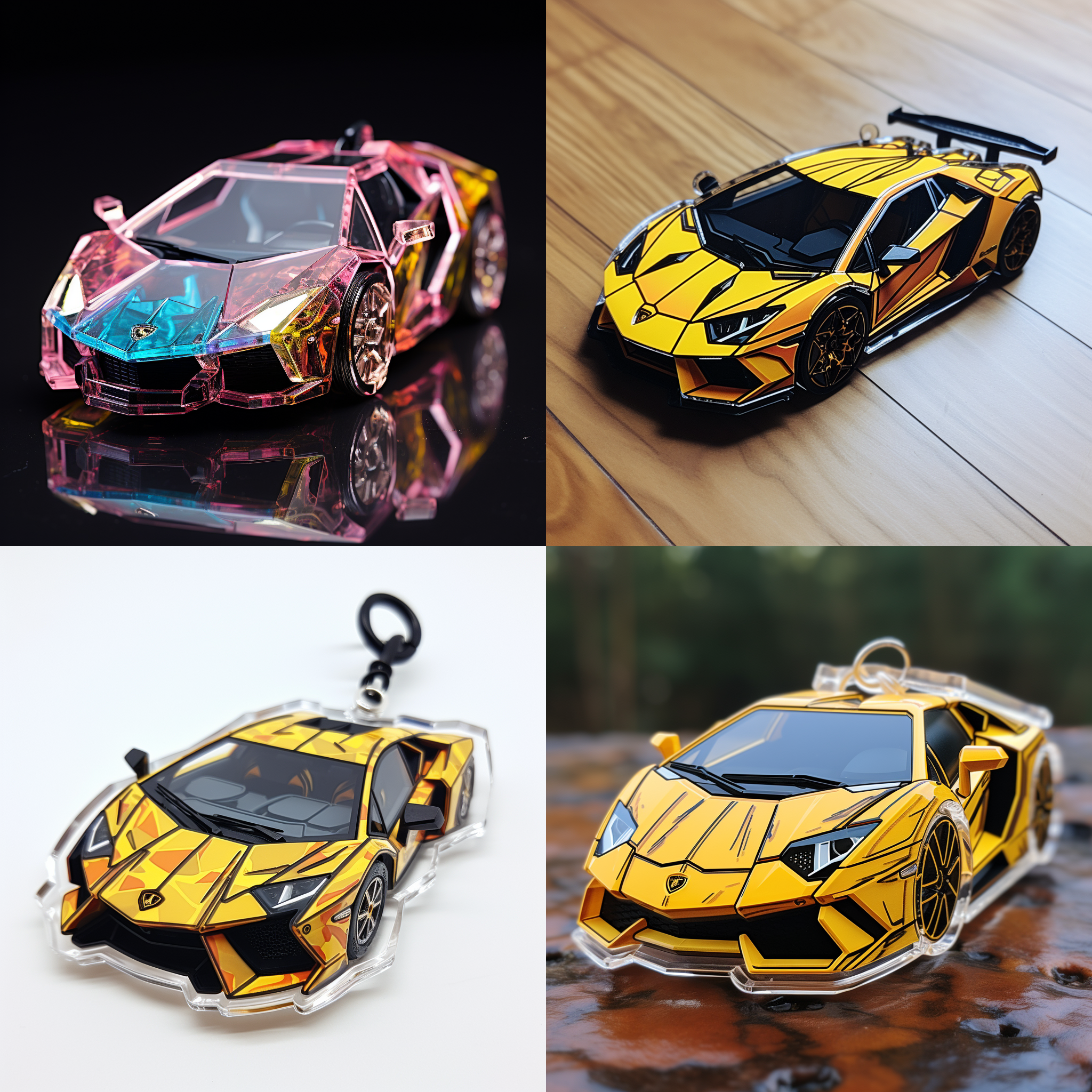 亚克力钥匙扣，lamborghini aventador