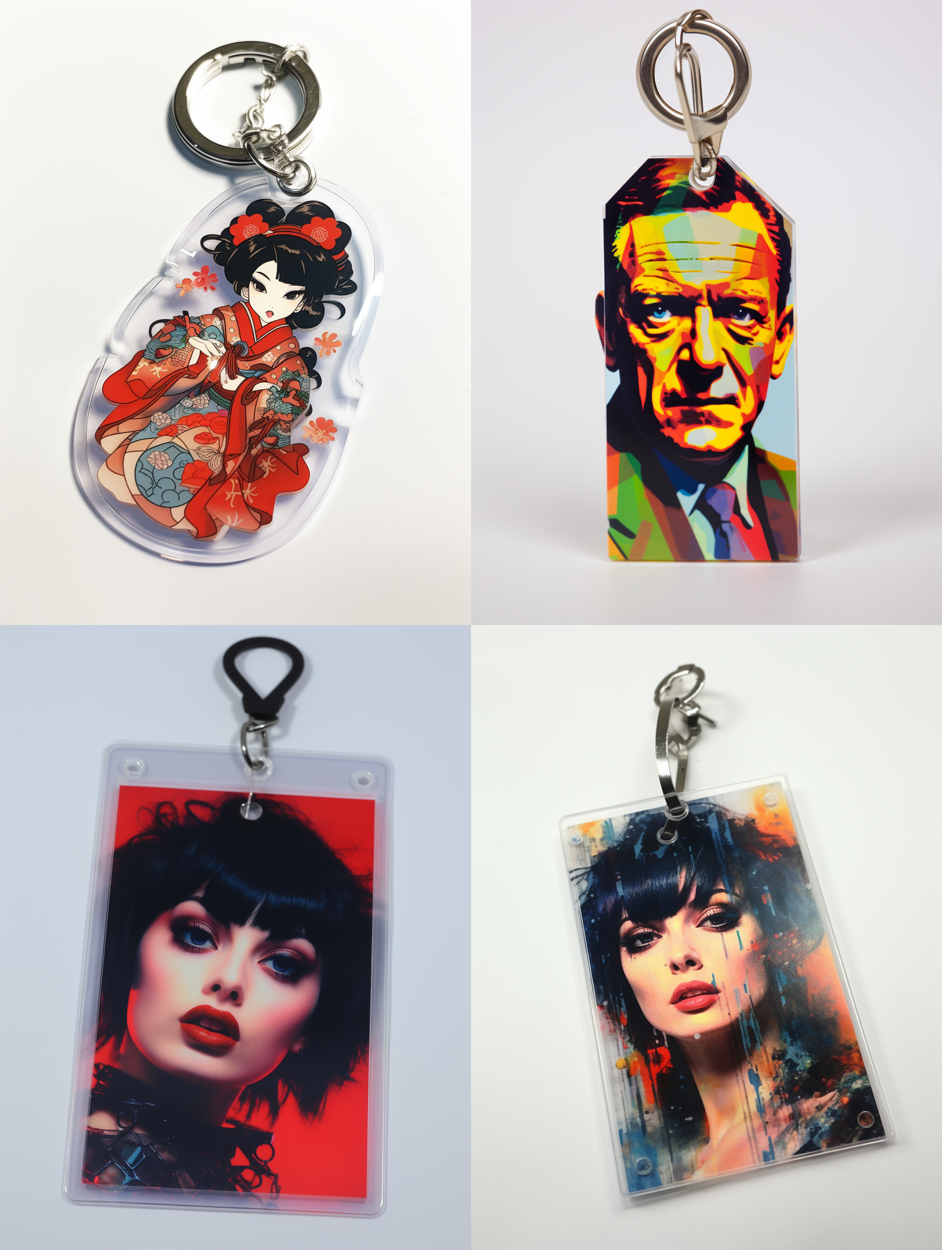 亚克力钥匙扣，广告海报