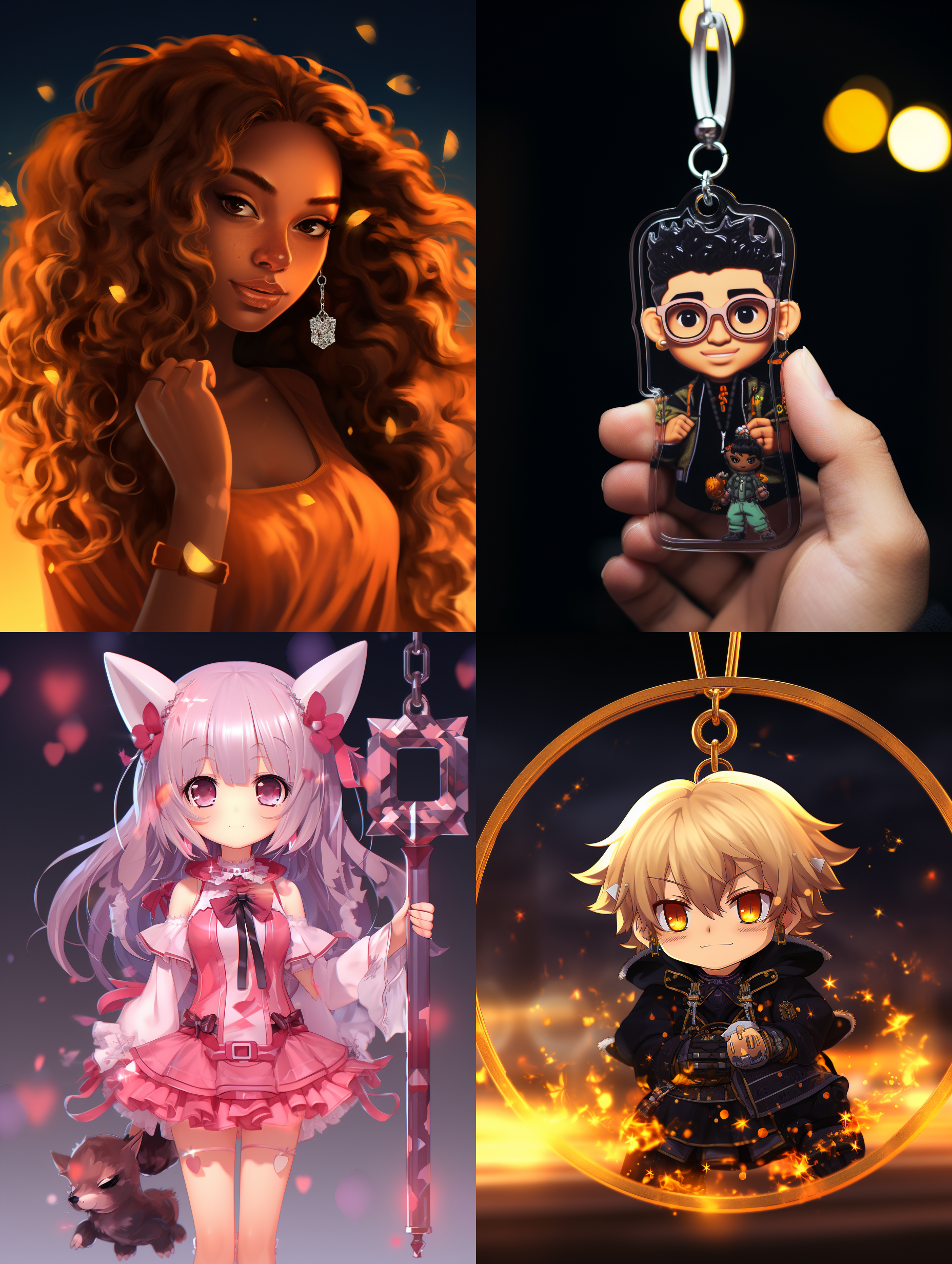 给抖音设计一款亚克力钥匙扣