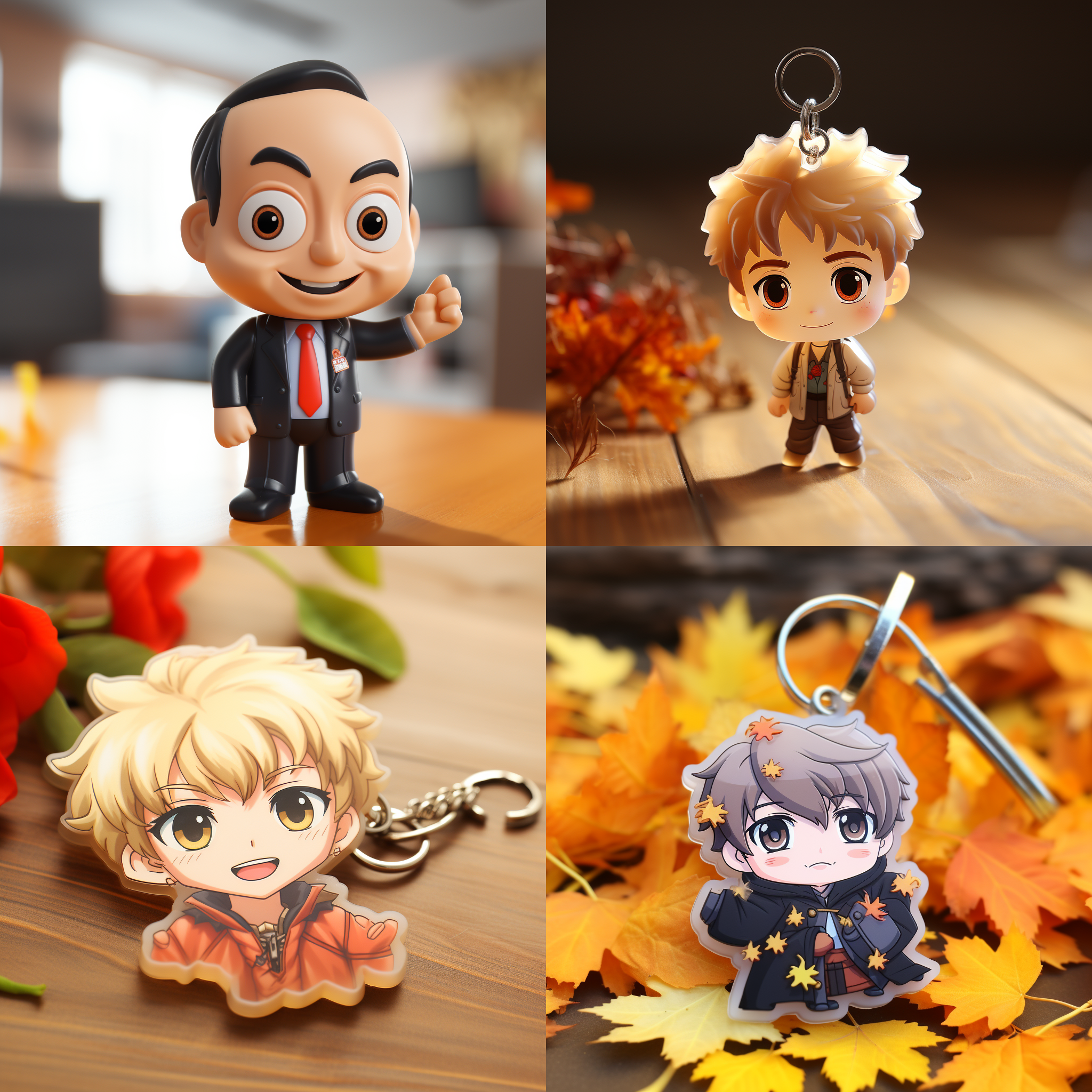 亚克力钥匙扣，个性，3d渲染，产品图片