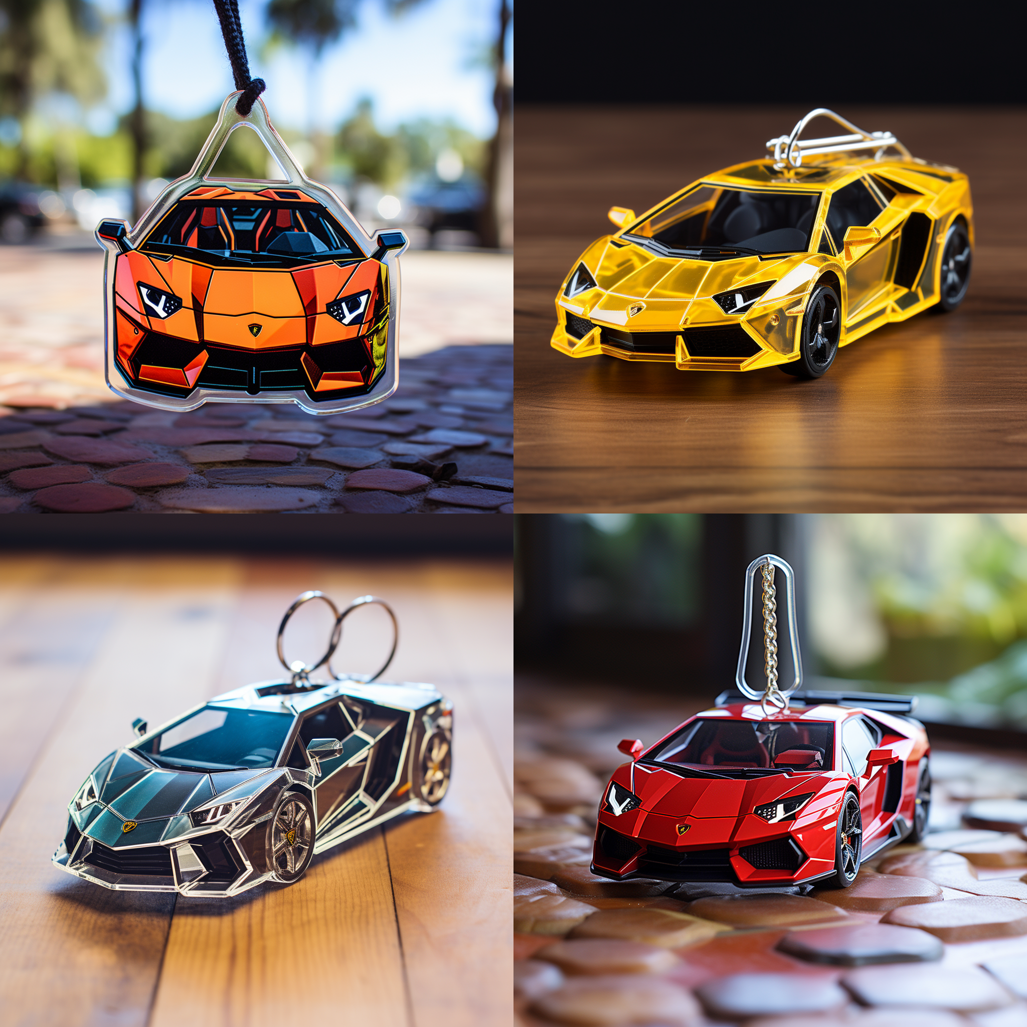 亚克力钥匙扣，lamborghini aventador