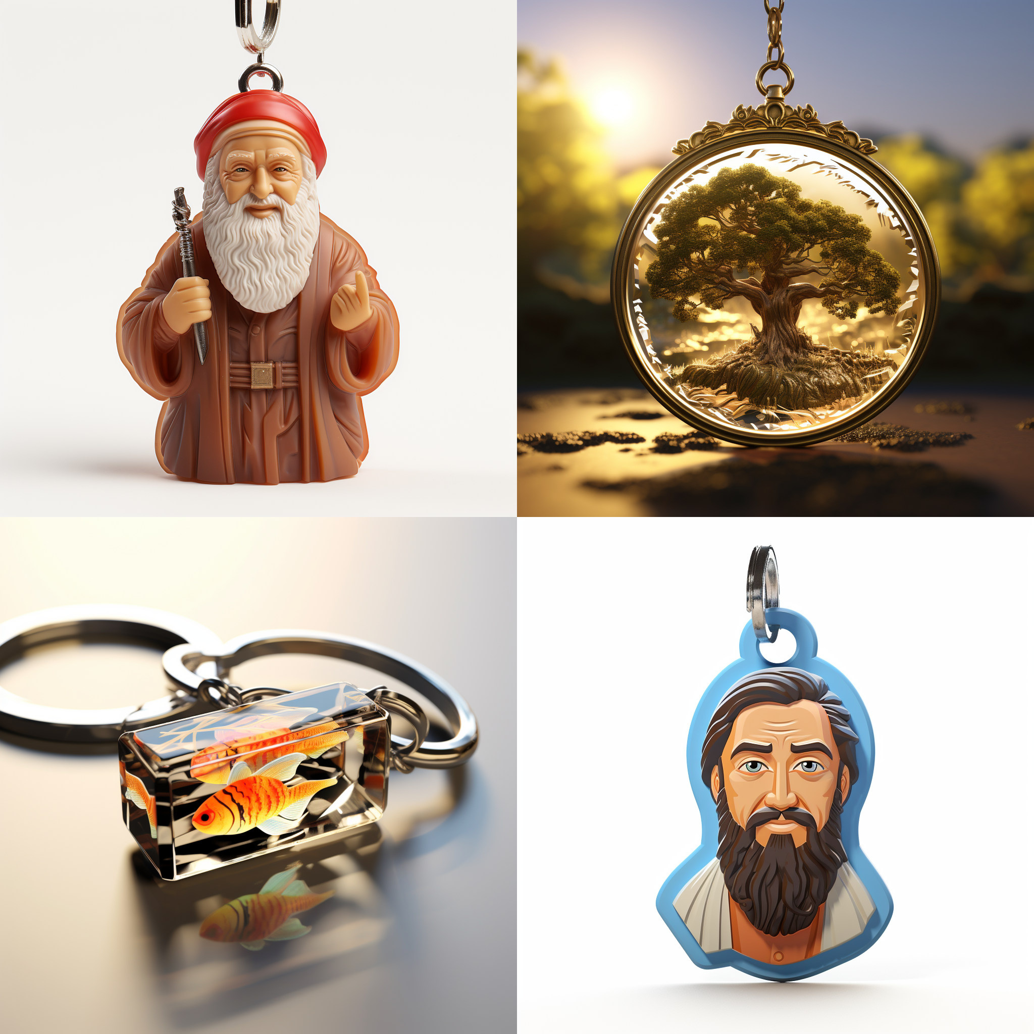 亚克力钥匙扣，祝福，3d渲染，产品图片