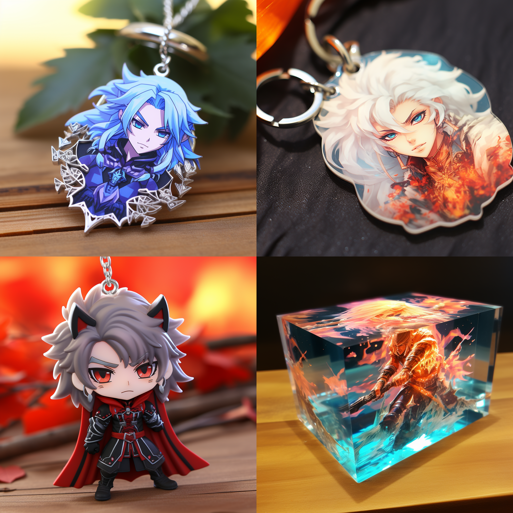 设定稿，亚克力钥匙扣，原神，插画