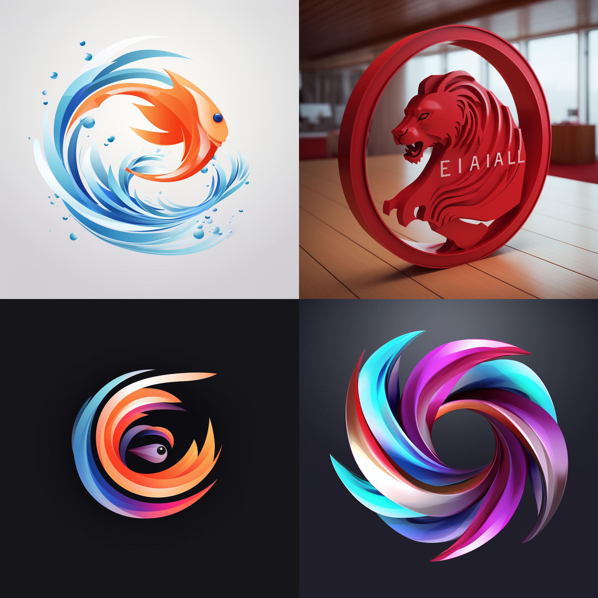 用亚克力材质和印刷工艺进行创作生成一个logo