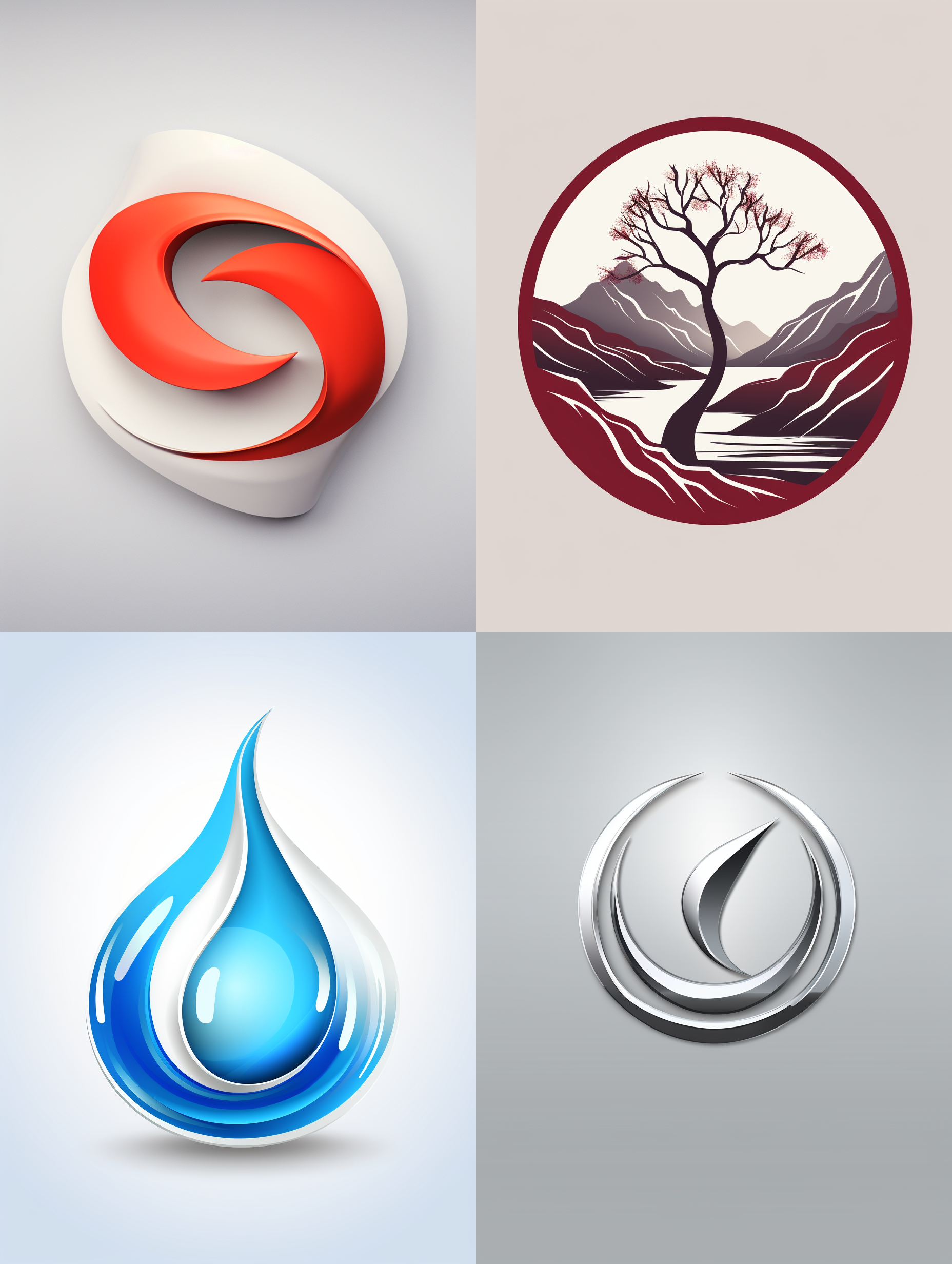 用亚克力材质和印刷工艺进行创作生成一个logo，白色背景，极简主义风格