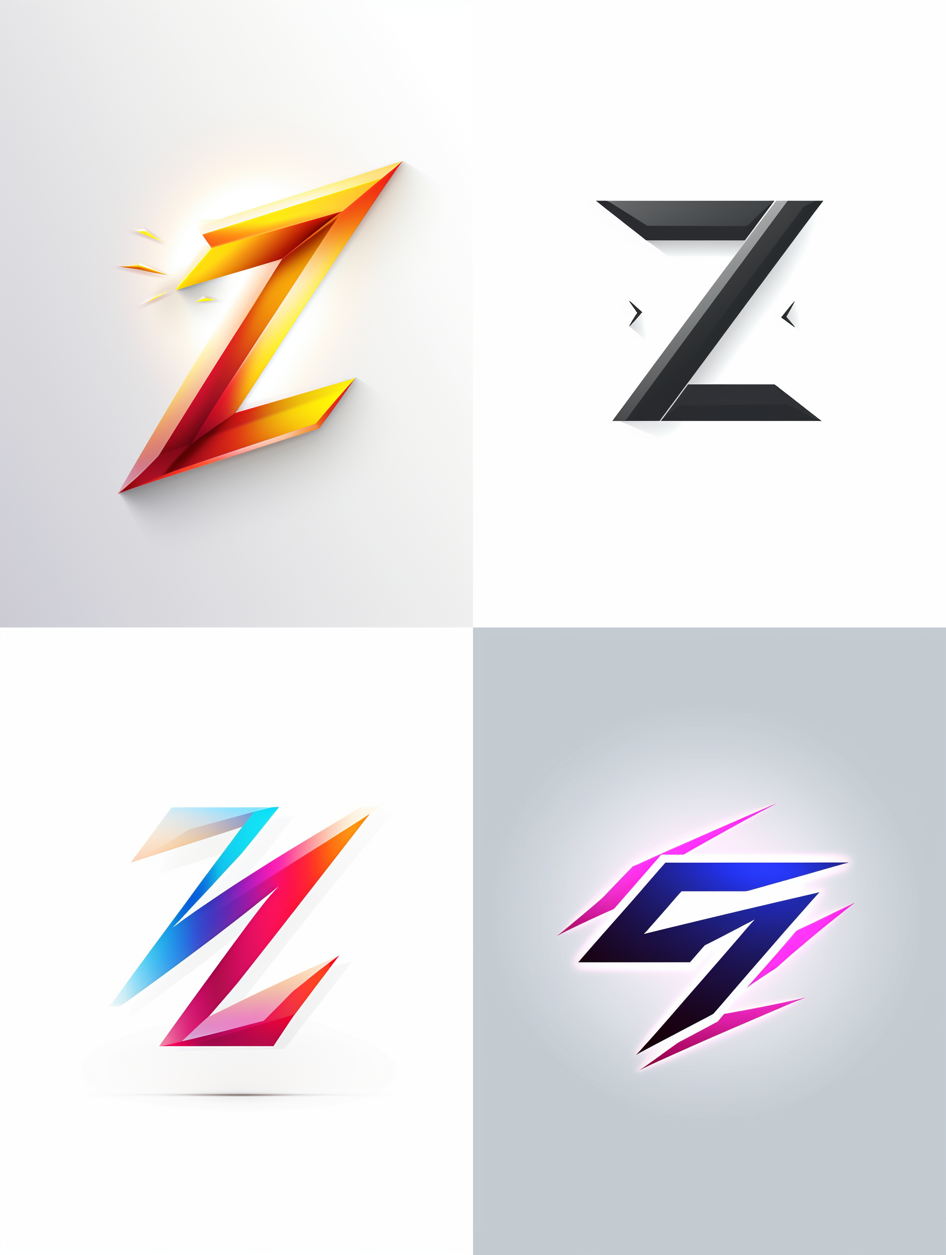 用z生成logo，极简主义风格，白色背景