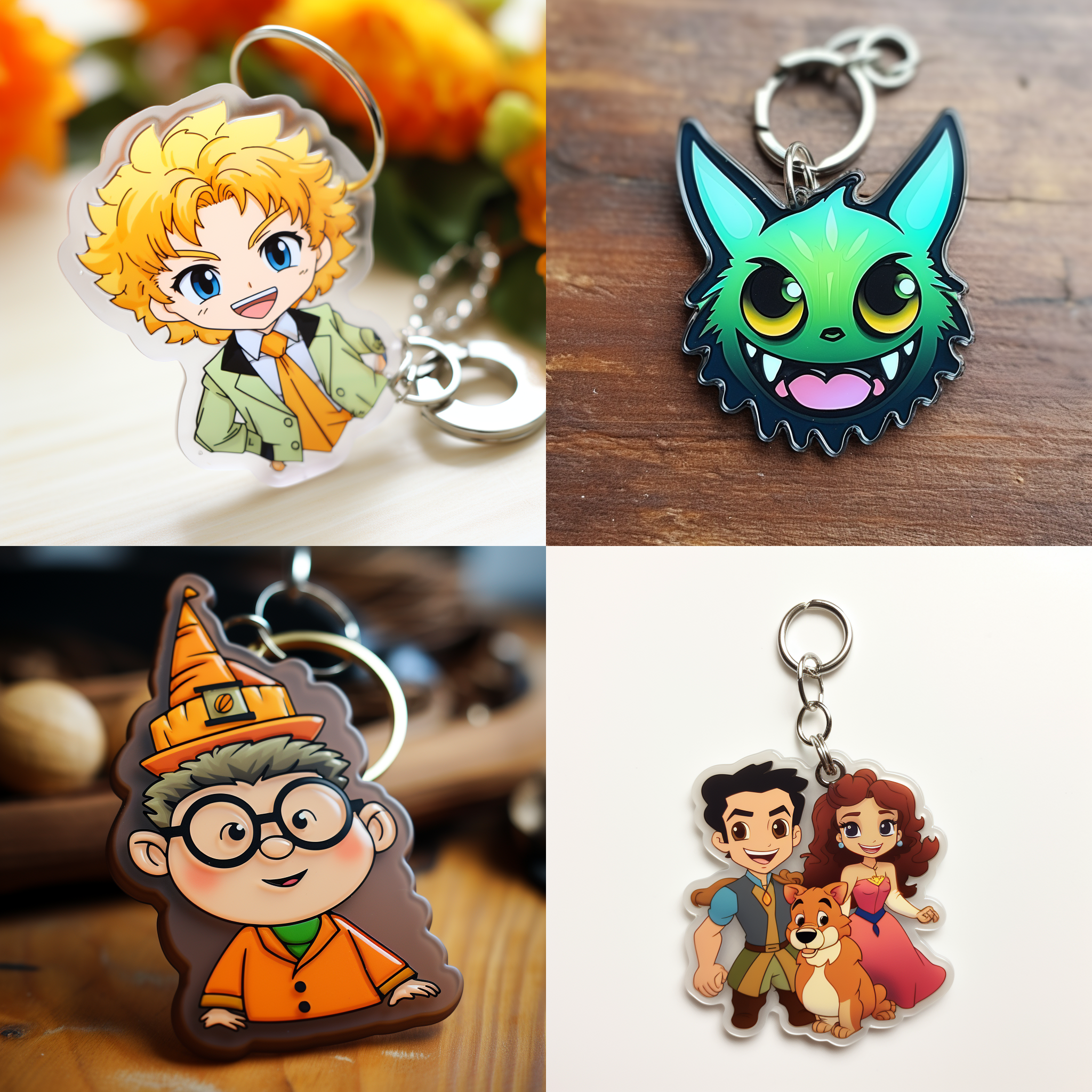 亚克力钥匙扣，卡通，可爱