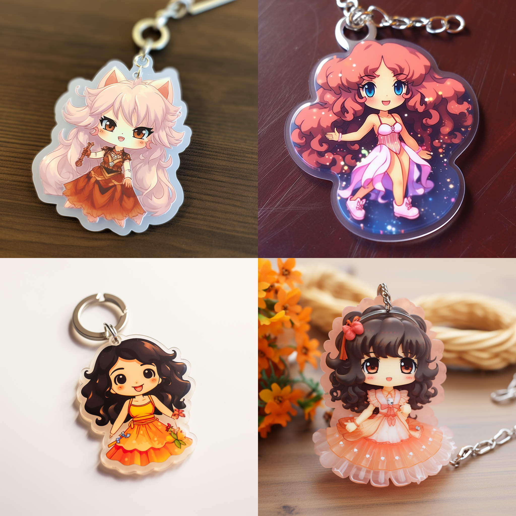 亚克力钥匙扣，卡通，可爱，产品图片