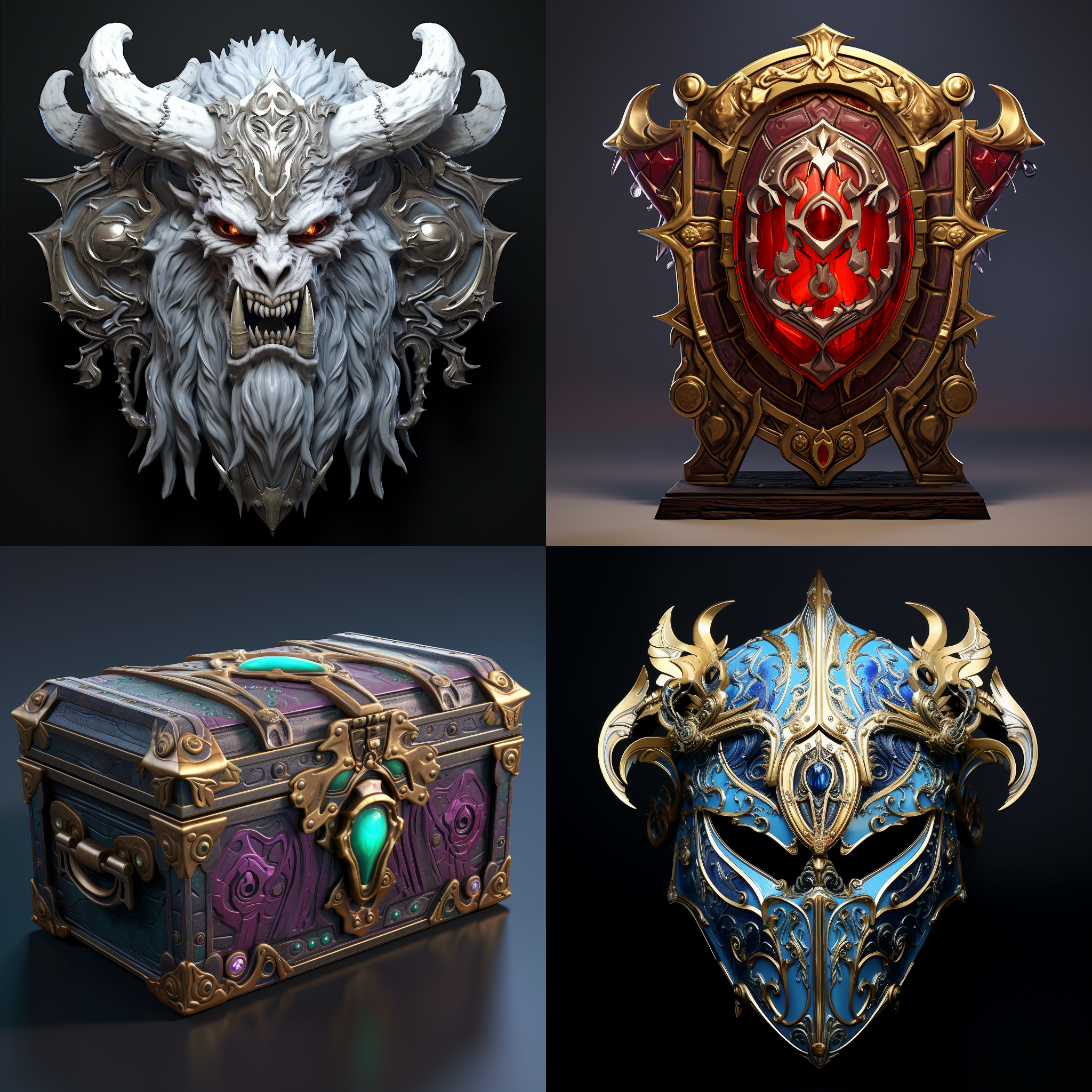 亚克力立牌，魔兽世界，3d渲染，产品图片