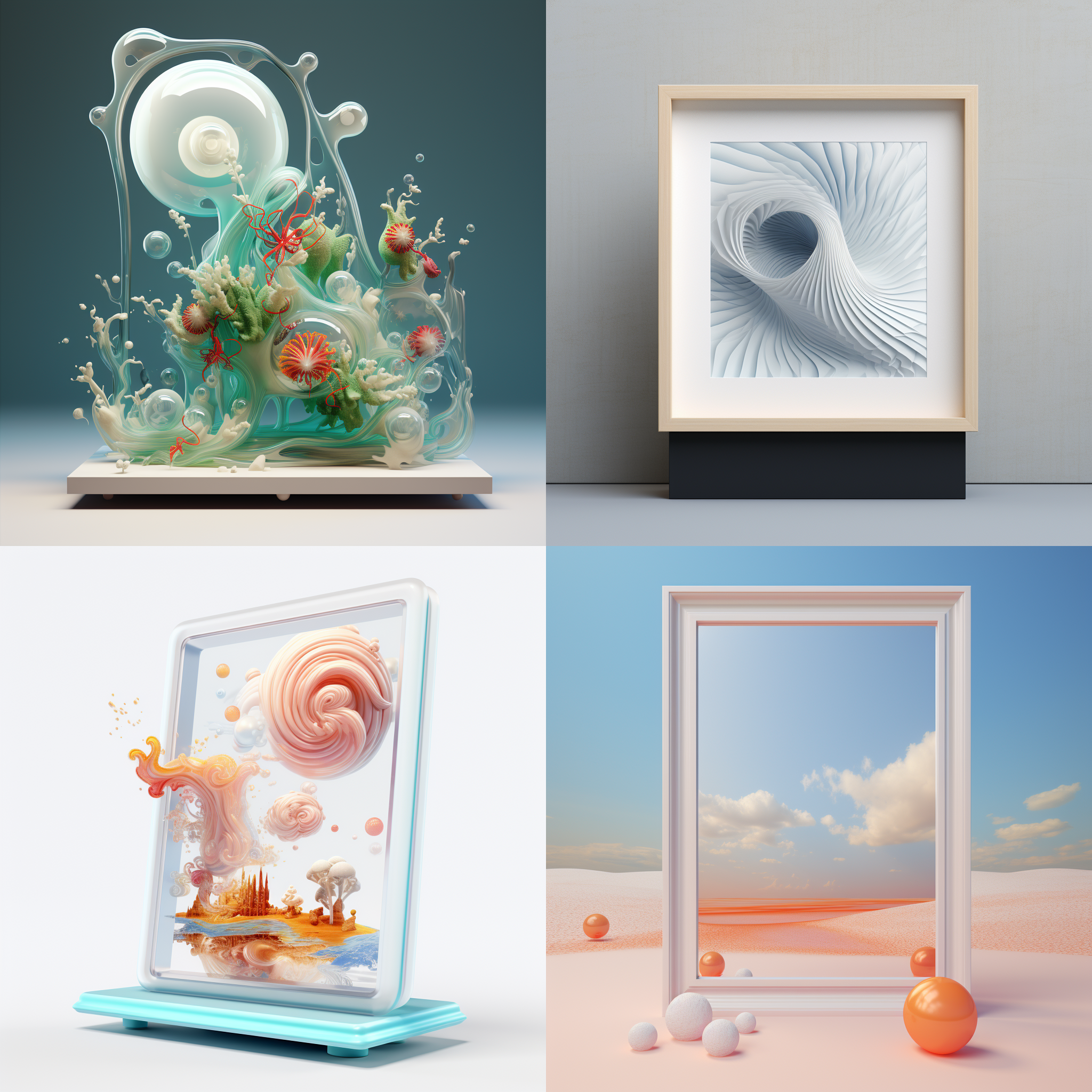 亚克力相框，3d渲染，产品图片