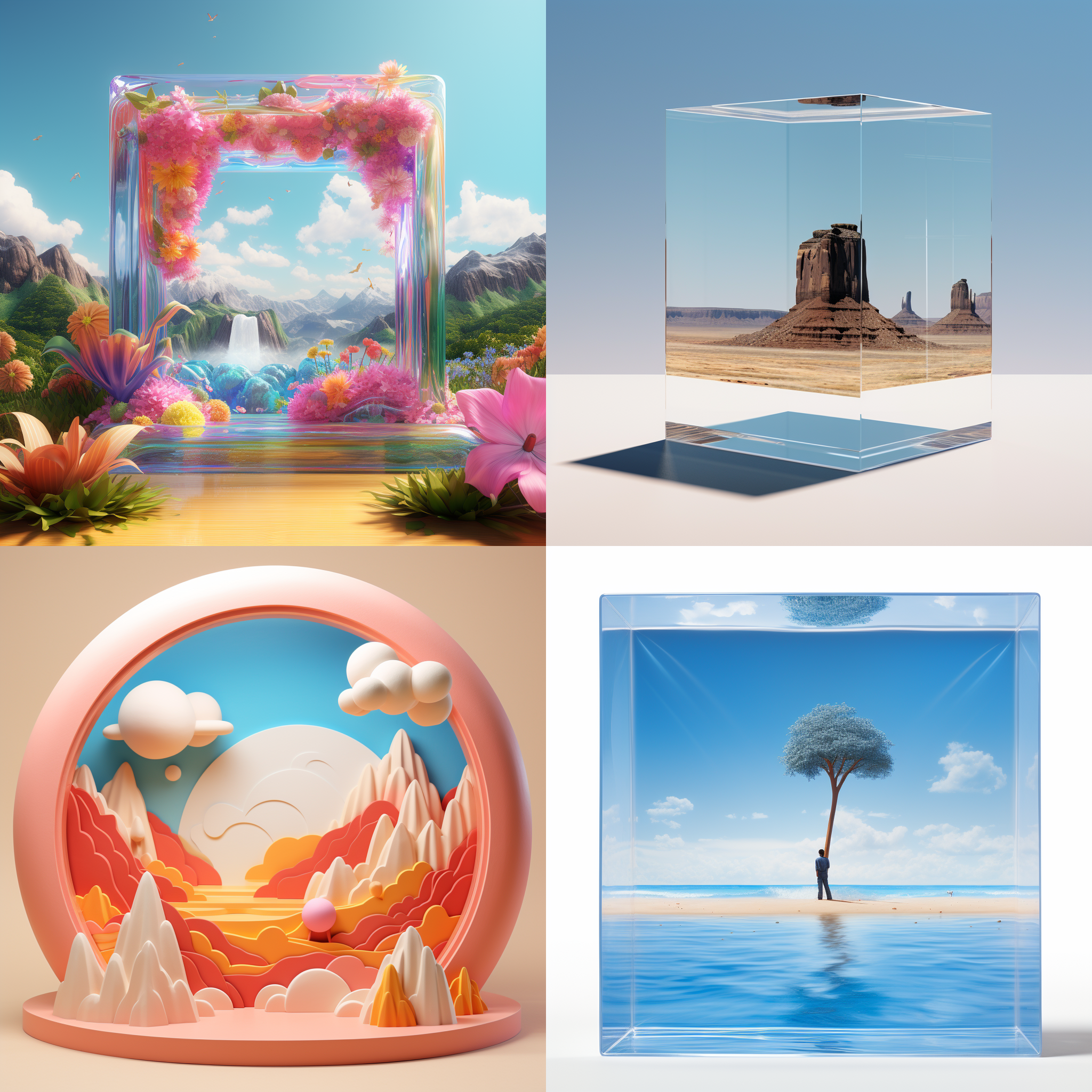 亚克力相框，3d渲染，产品图片