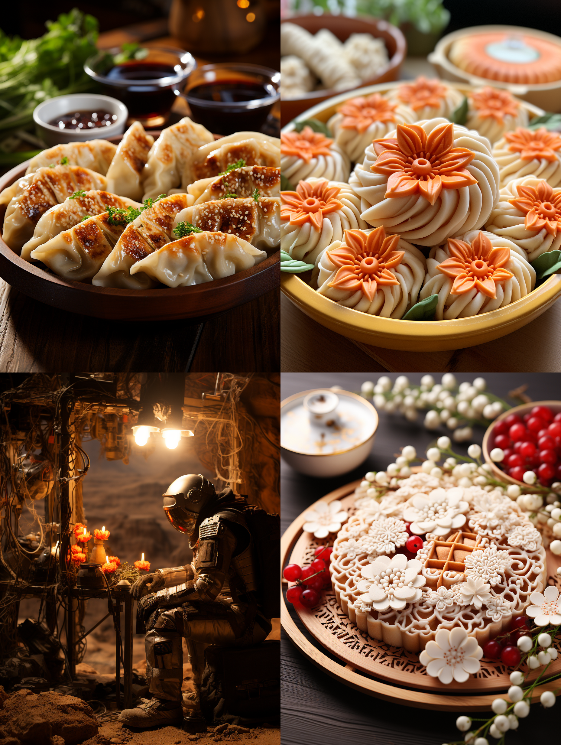 在火星包饺子，看春晚，迎接新年