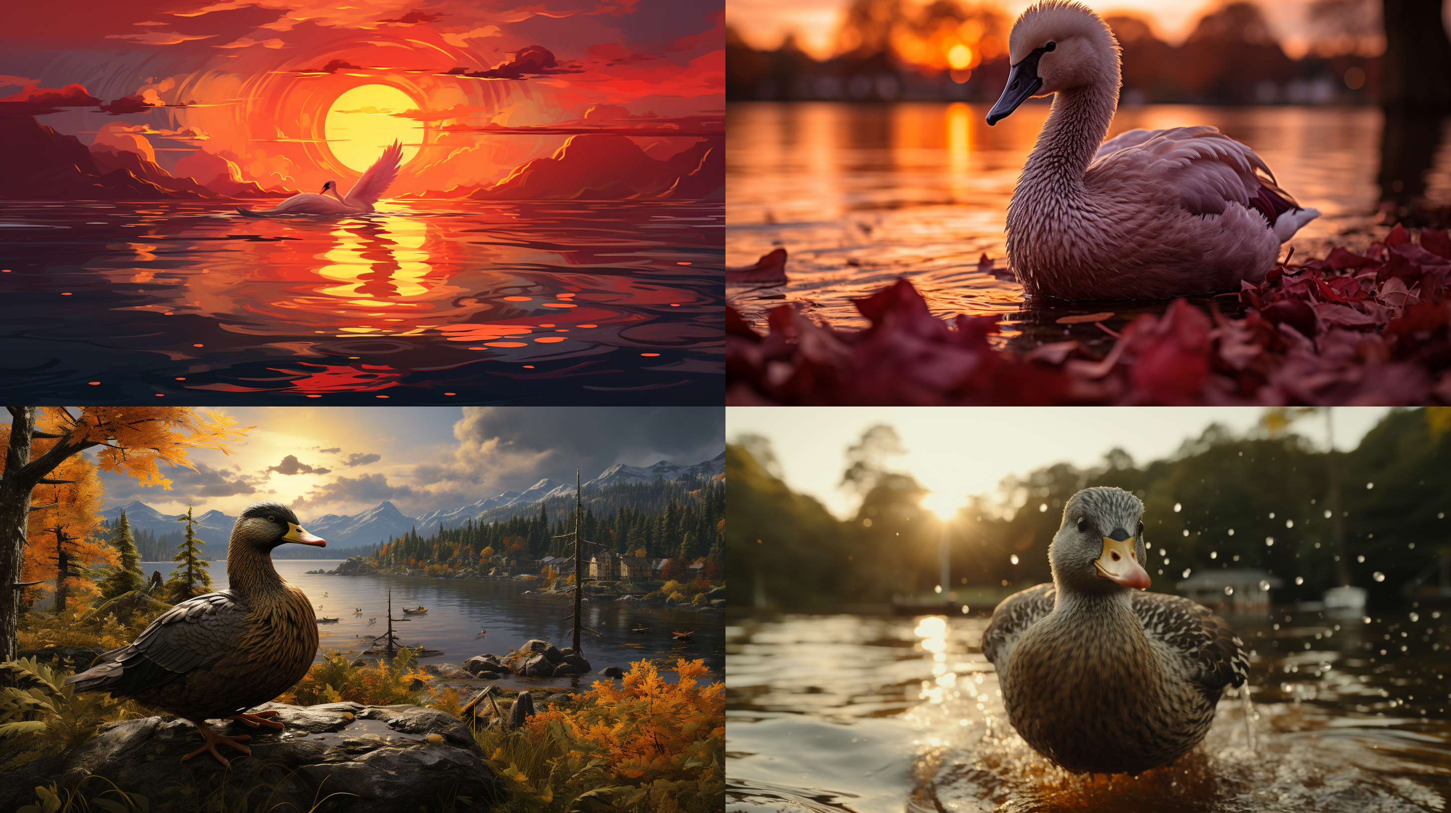 落霞与孤鹜齐飞，秋水共长天一色