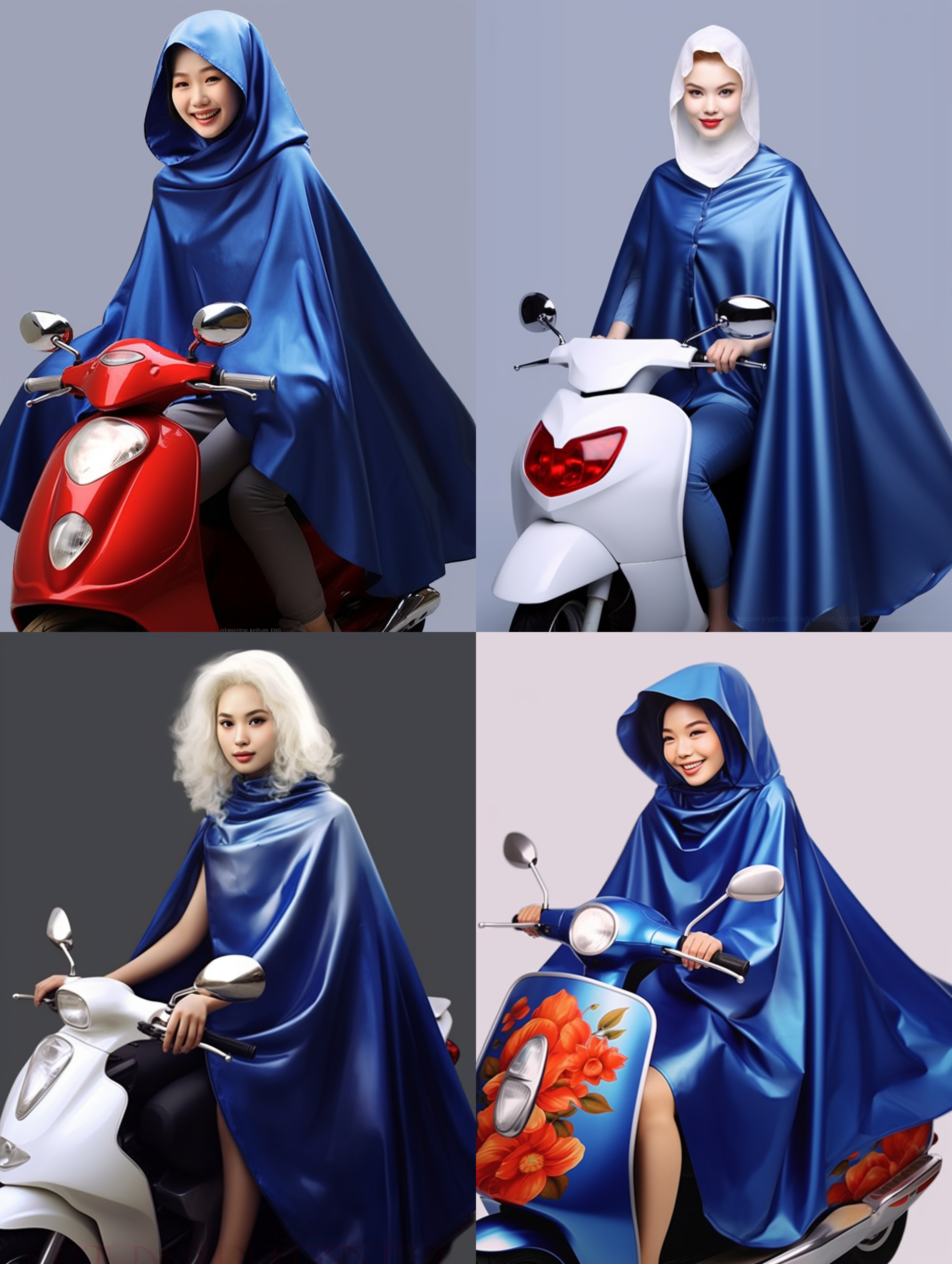 背景改成白色，女士微笑