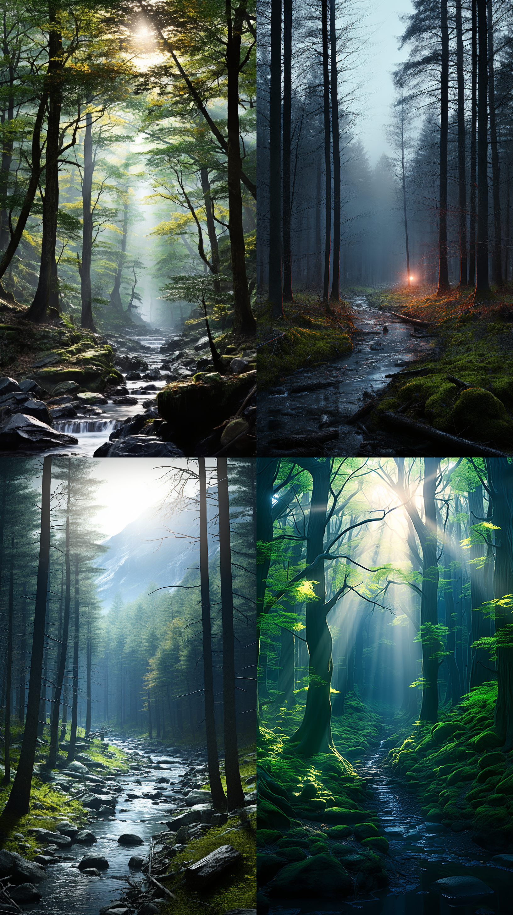 树林 多云 真实 风景