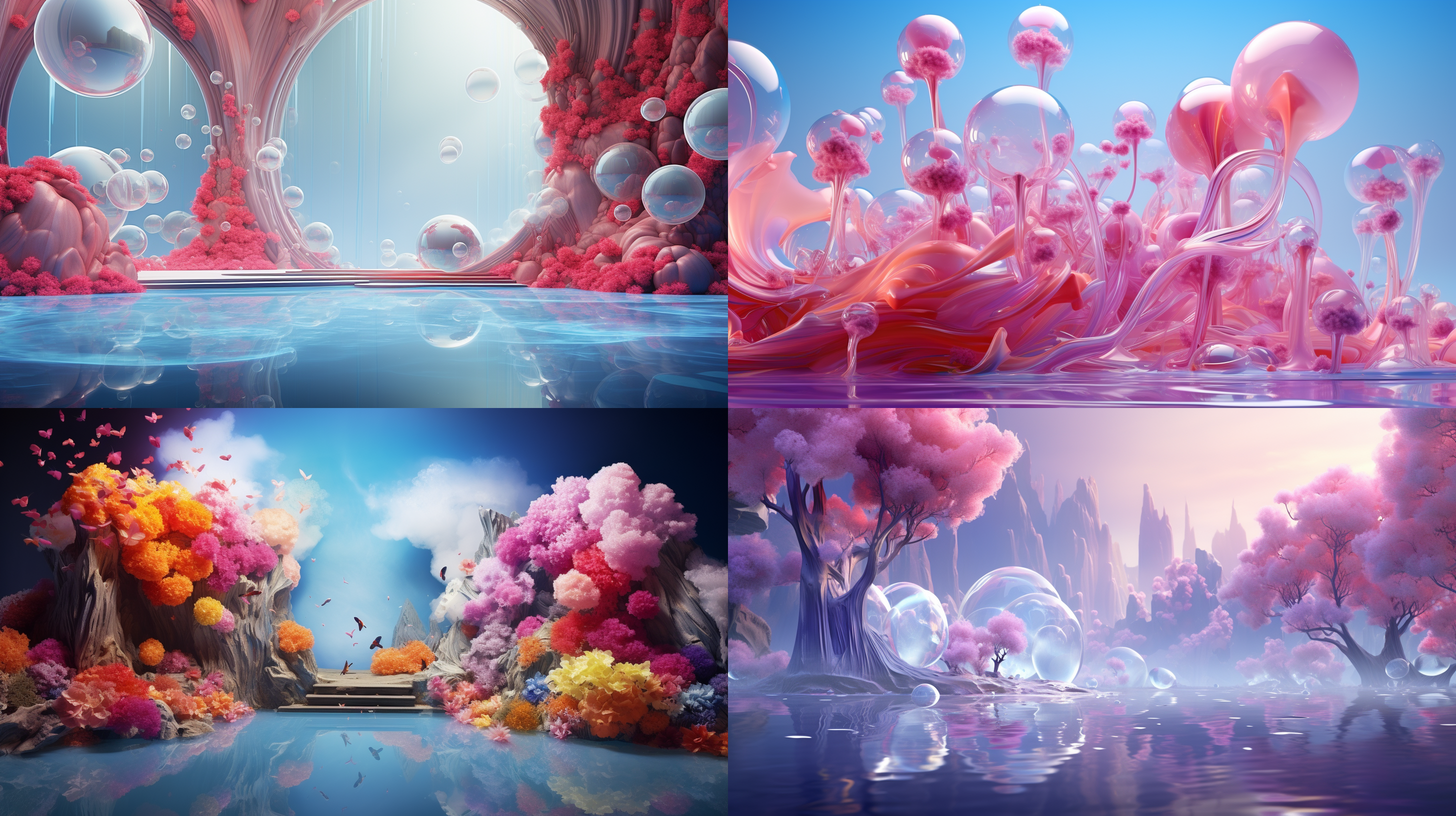 in the style of vibrant stage backdrops,group f64,miki asai,n the style of vibrant stage backdrops,group f64,miki asai,lvory and crystal,ue5,ocrendering,c4d,blende,