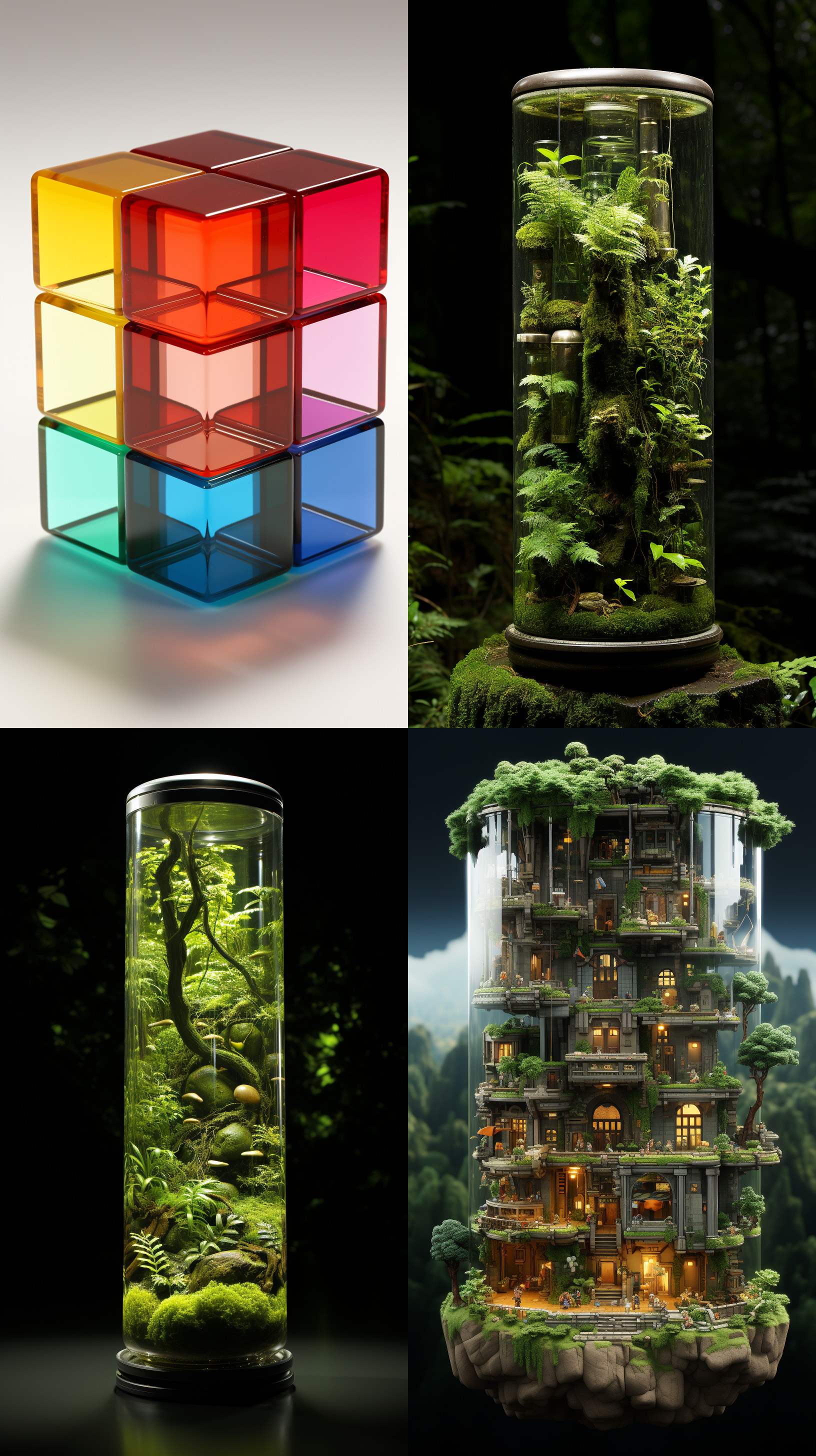 an acrylic block, set vertically on a desktop for display.