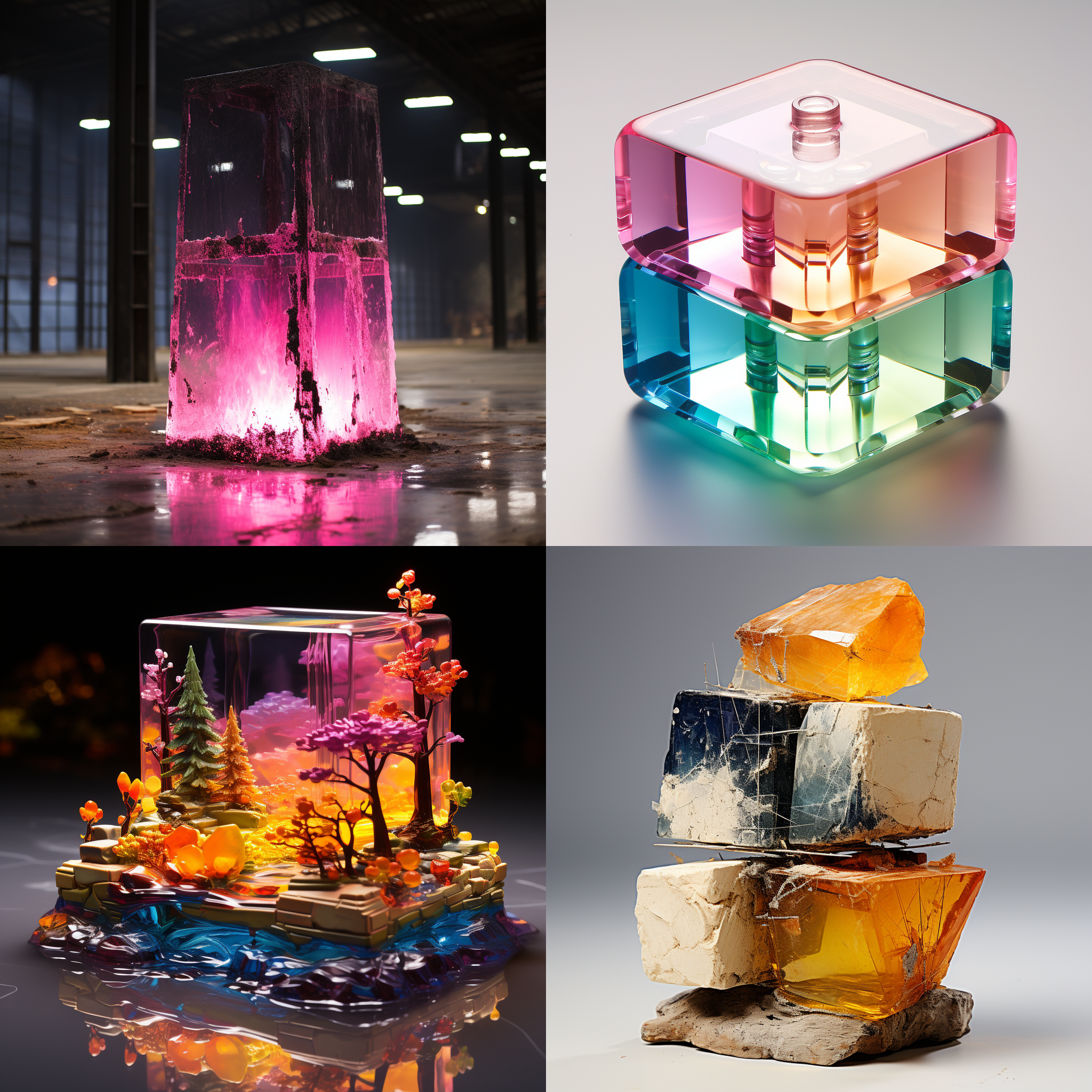 展示一块亚克力砖