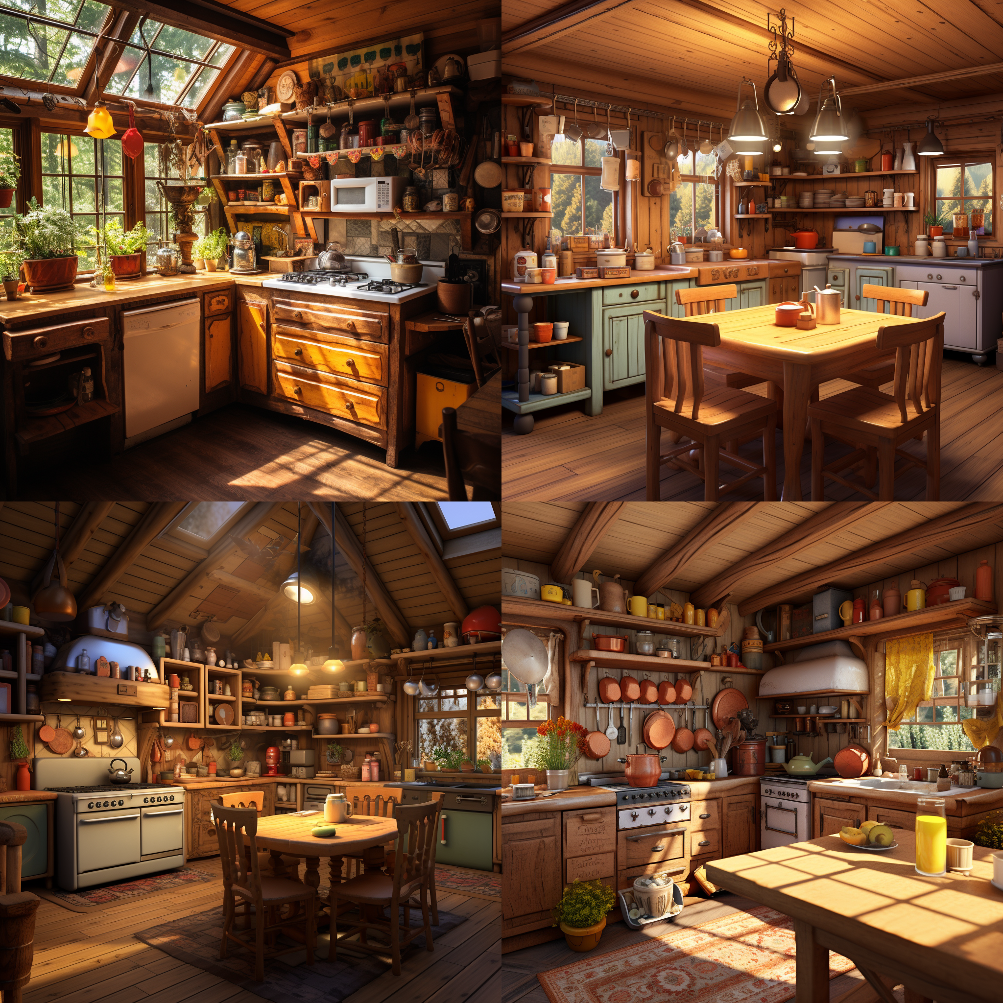 老友记风格的厨房小屋