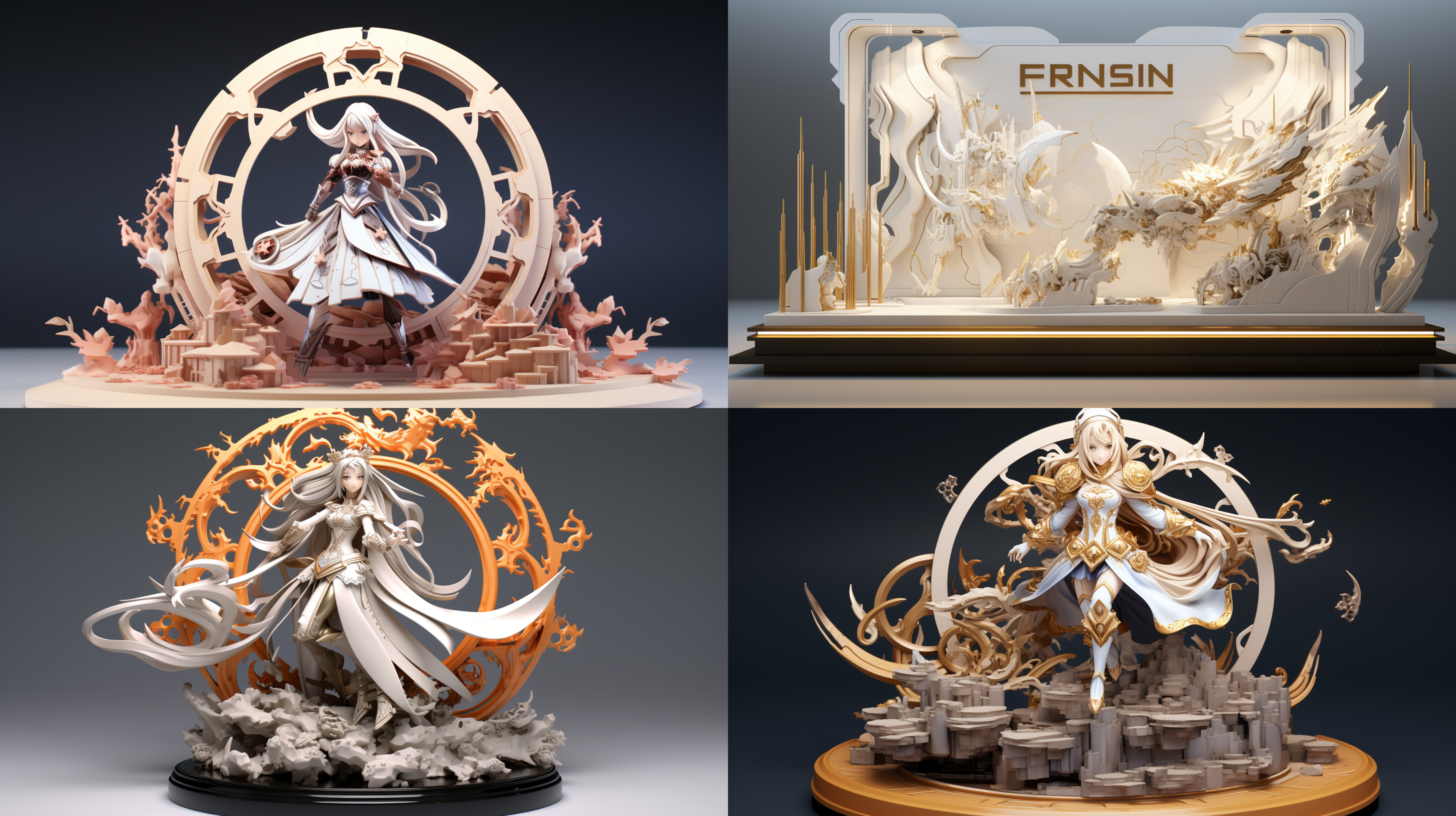 原神，pvc材质，3d渲染，产品展示