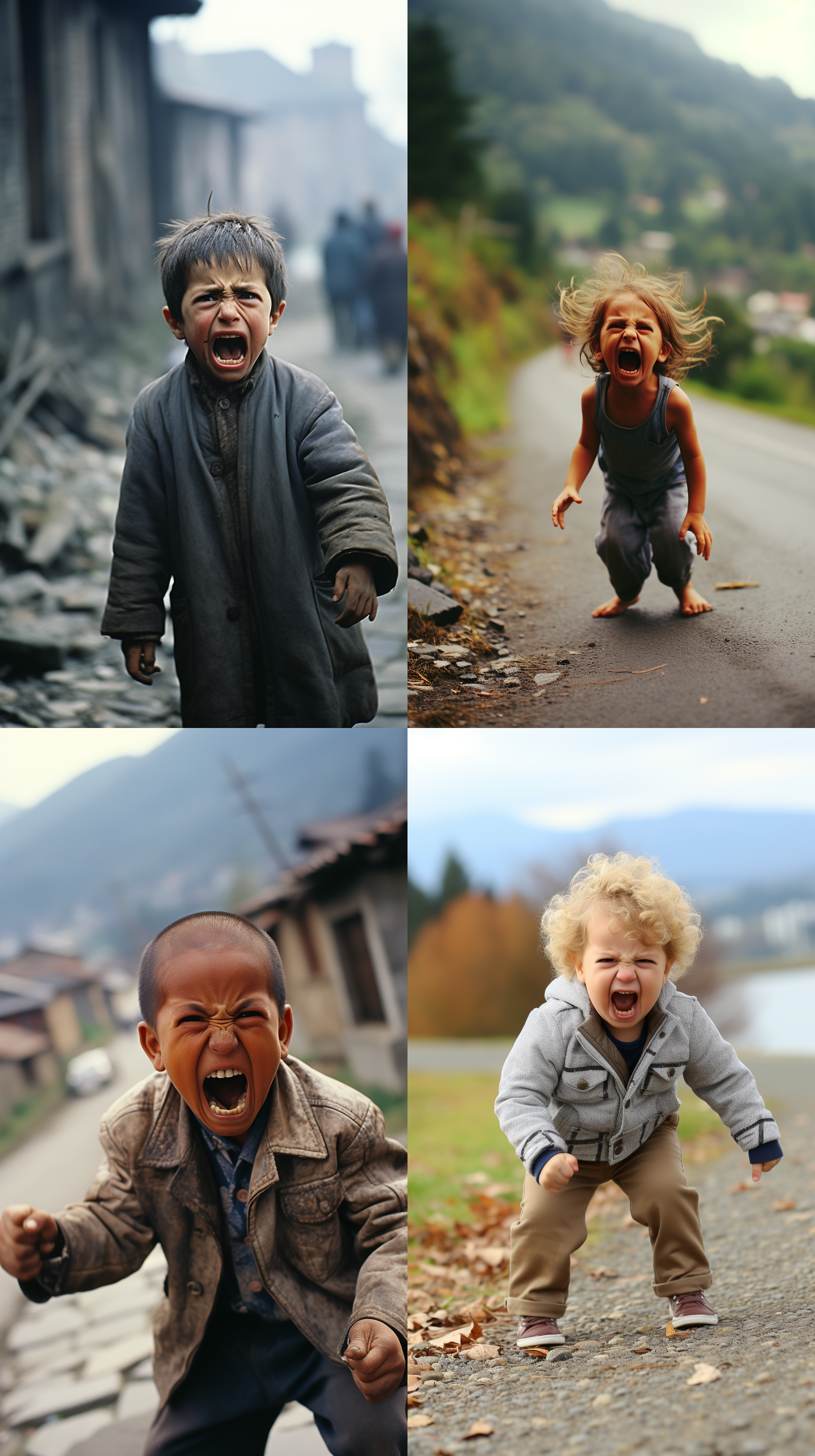 生气的，愤怒的，中国小孩