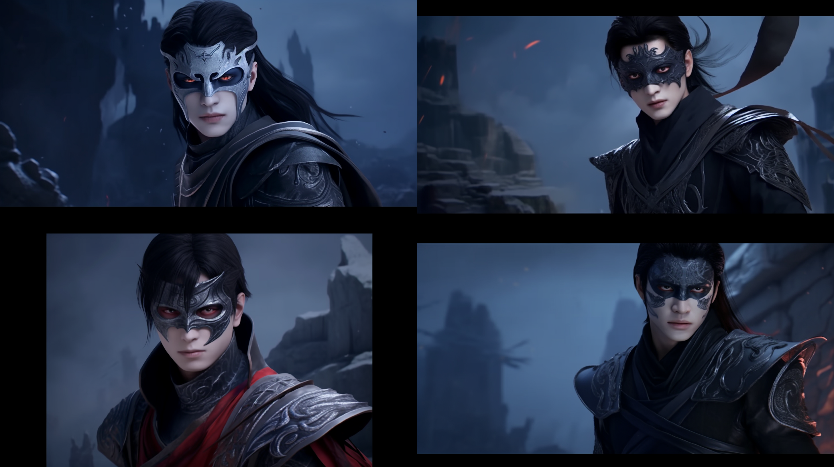 动漫风格，2d，仙侠人物，男