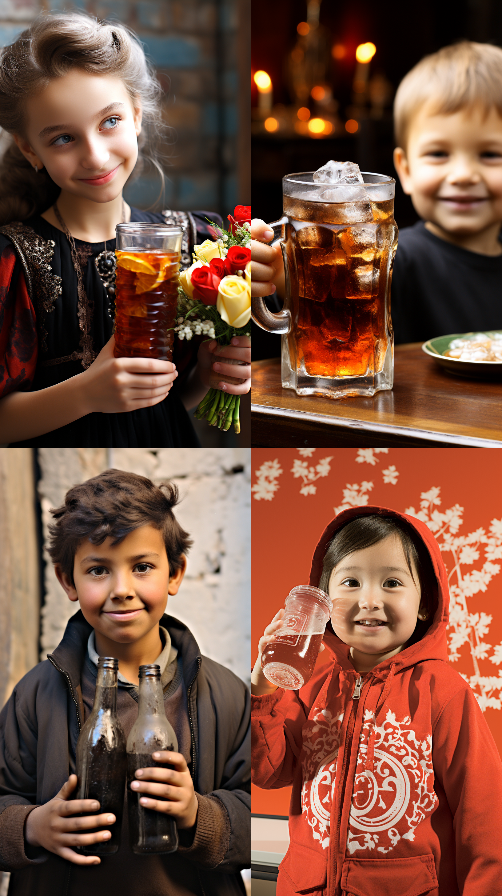 喝，可乐，孩子，中国