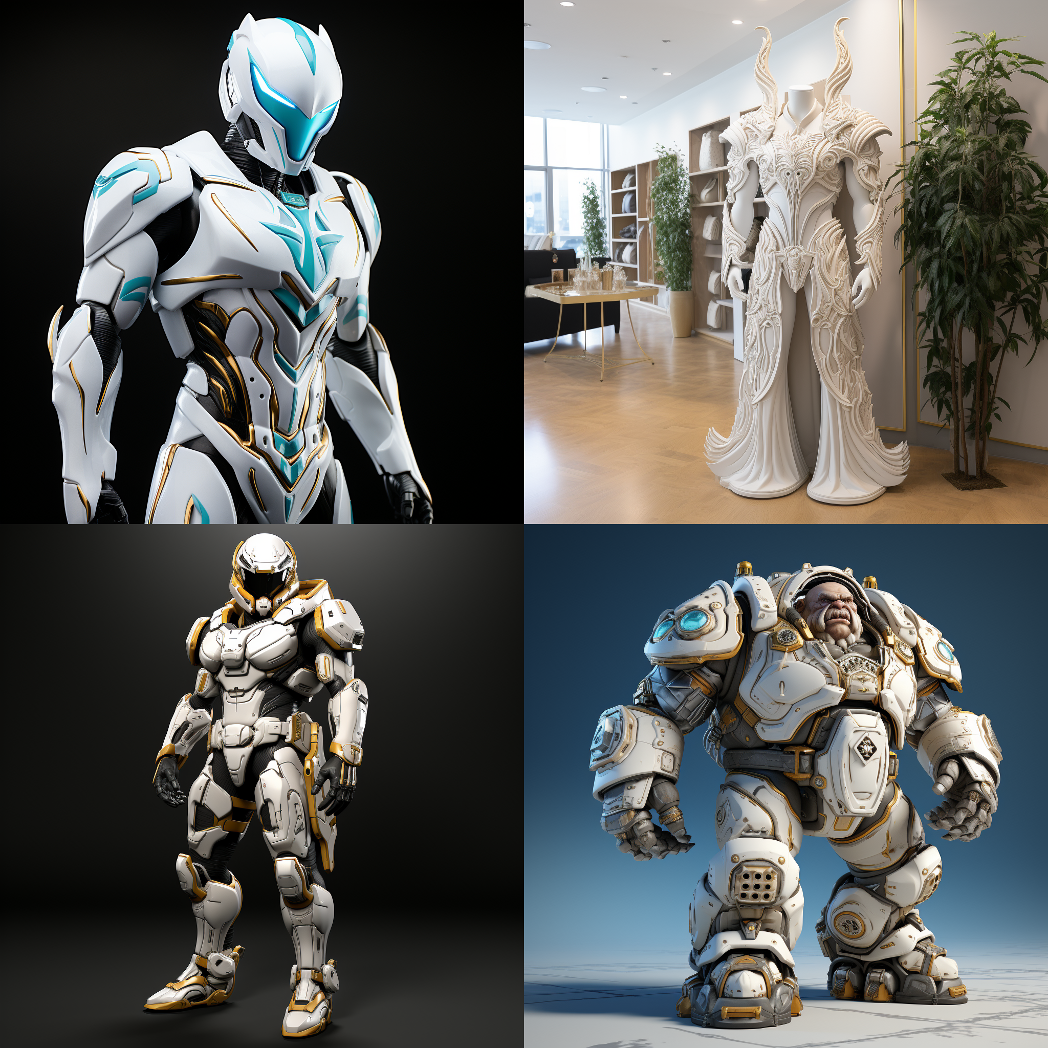 人形机甲，pvc材质，3d渲染产品展示