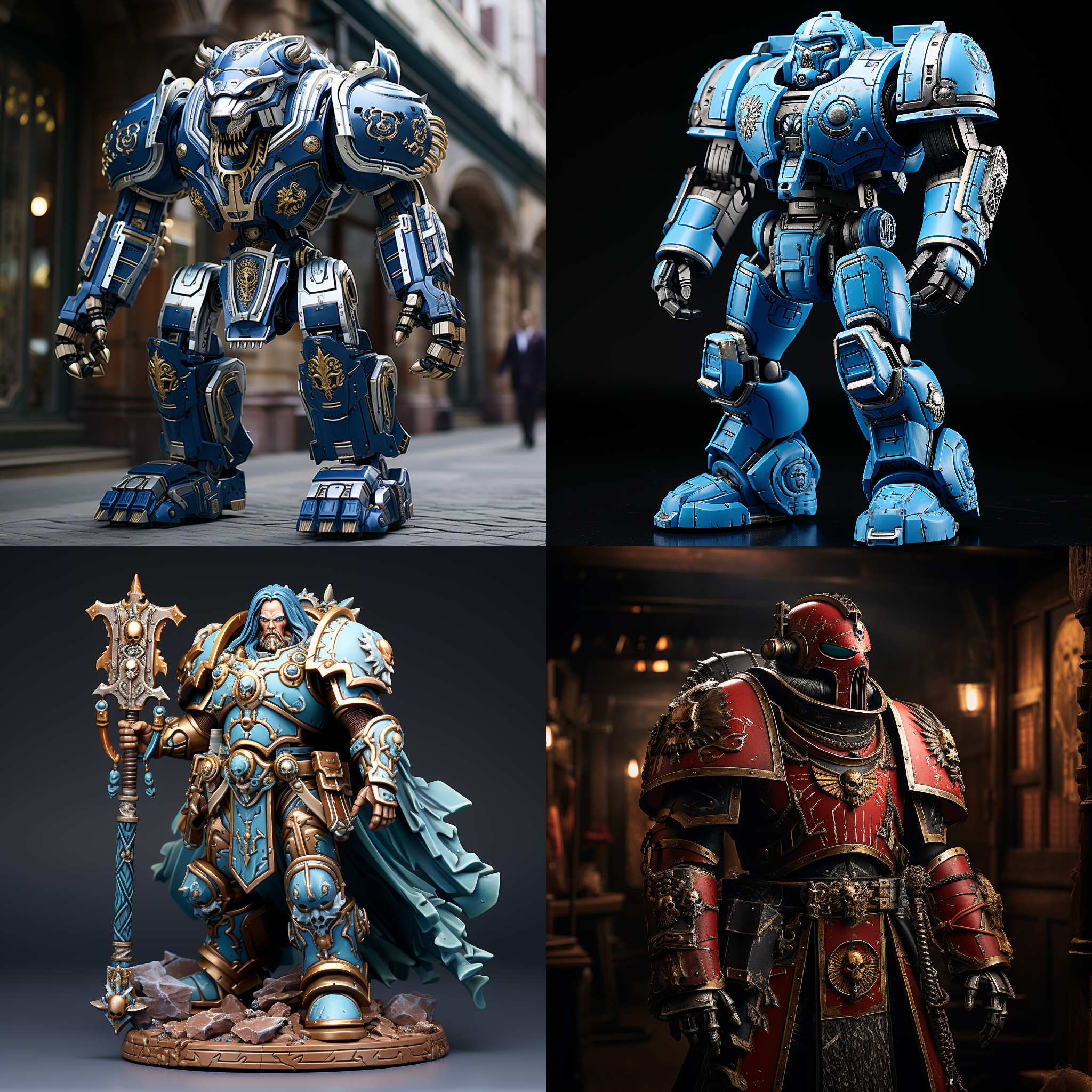 头像，战锤40k，pvc材质，3d渲染，产品展示