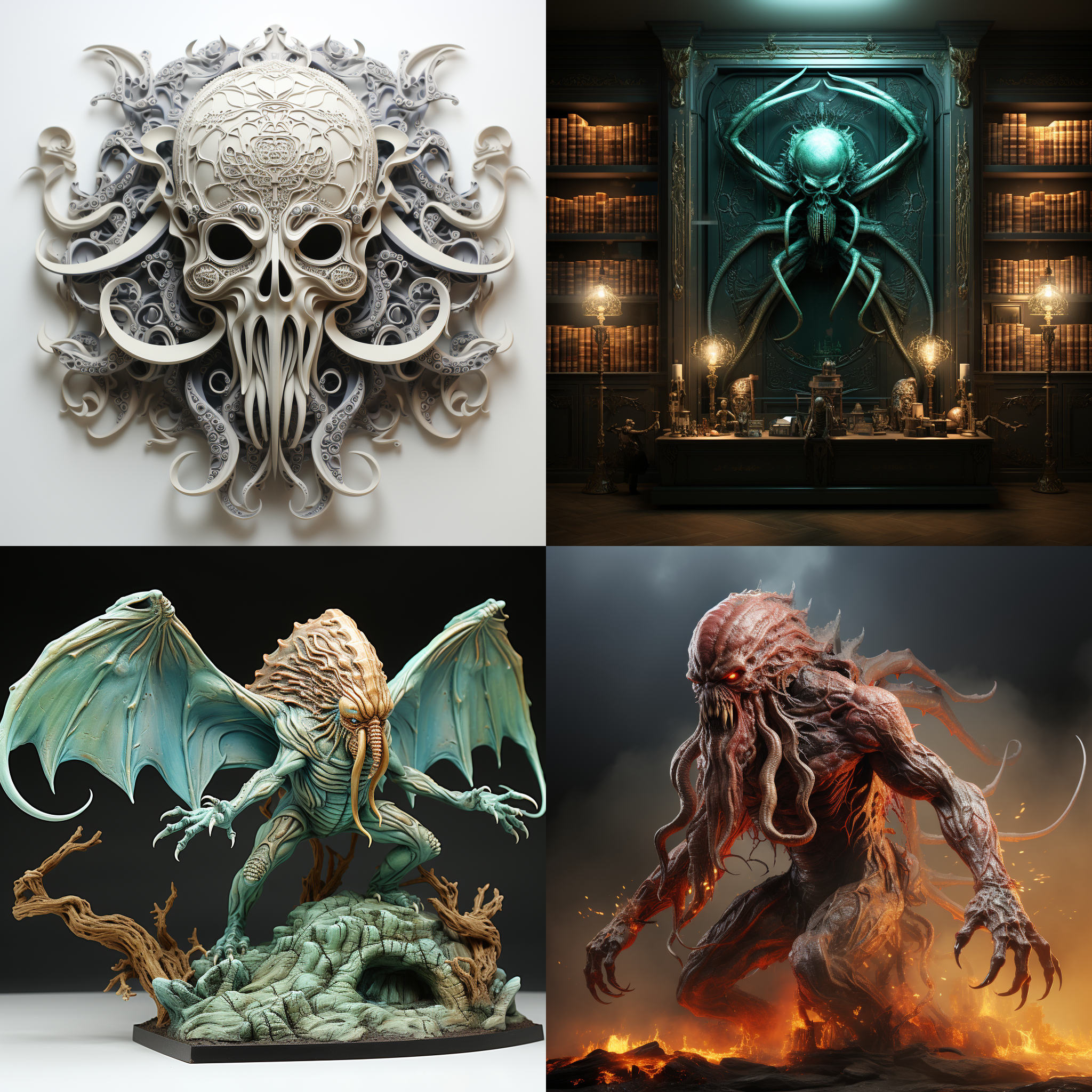 克苏鲁，pvc材质，3d渲染，产品展示