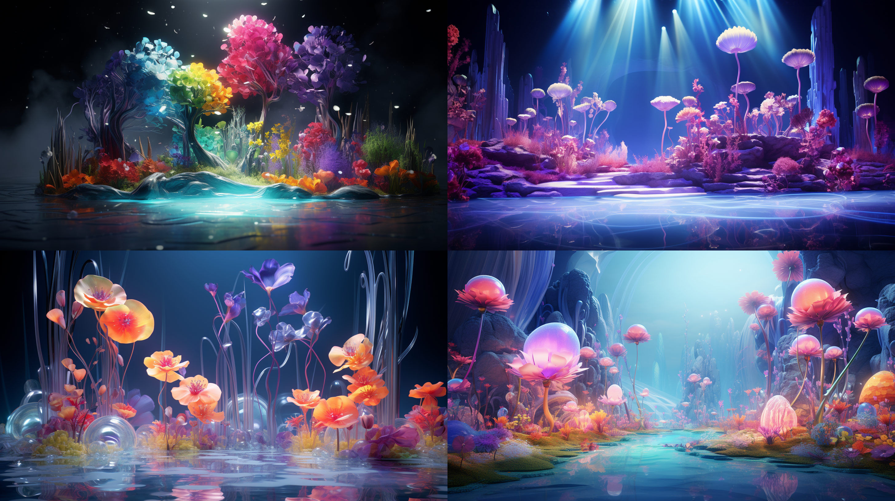in the style of vibrant stage backdrops,group f64,miki asai,n the style of vibrant stage backdrops,group f64,miki asai,lvory and crystal,ue5,ocrendering,c4d,blende, 