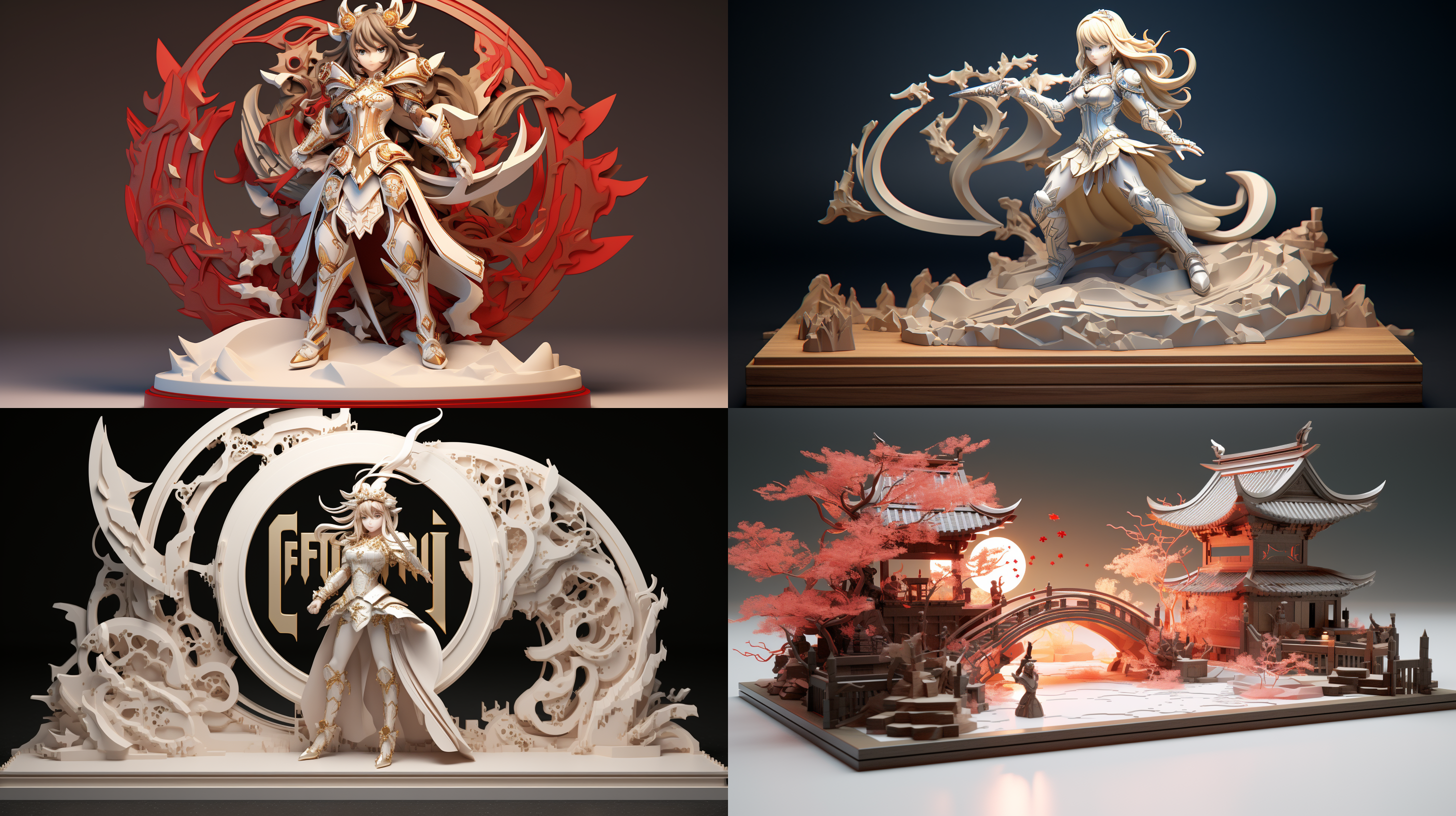 原神，pvc材质，3d渲染，产品展示