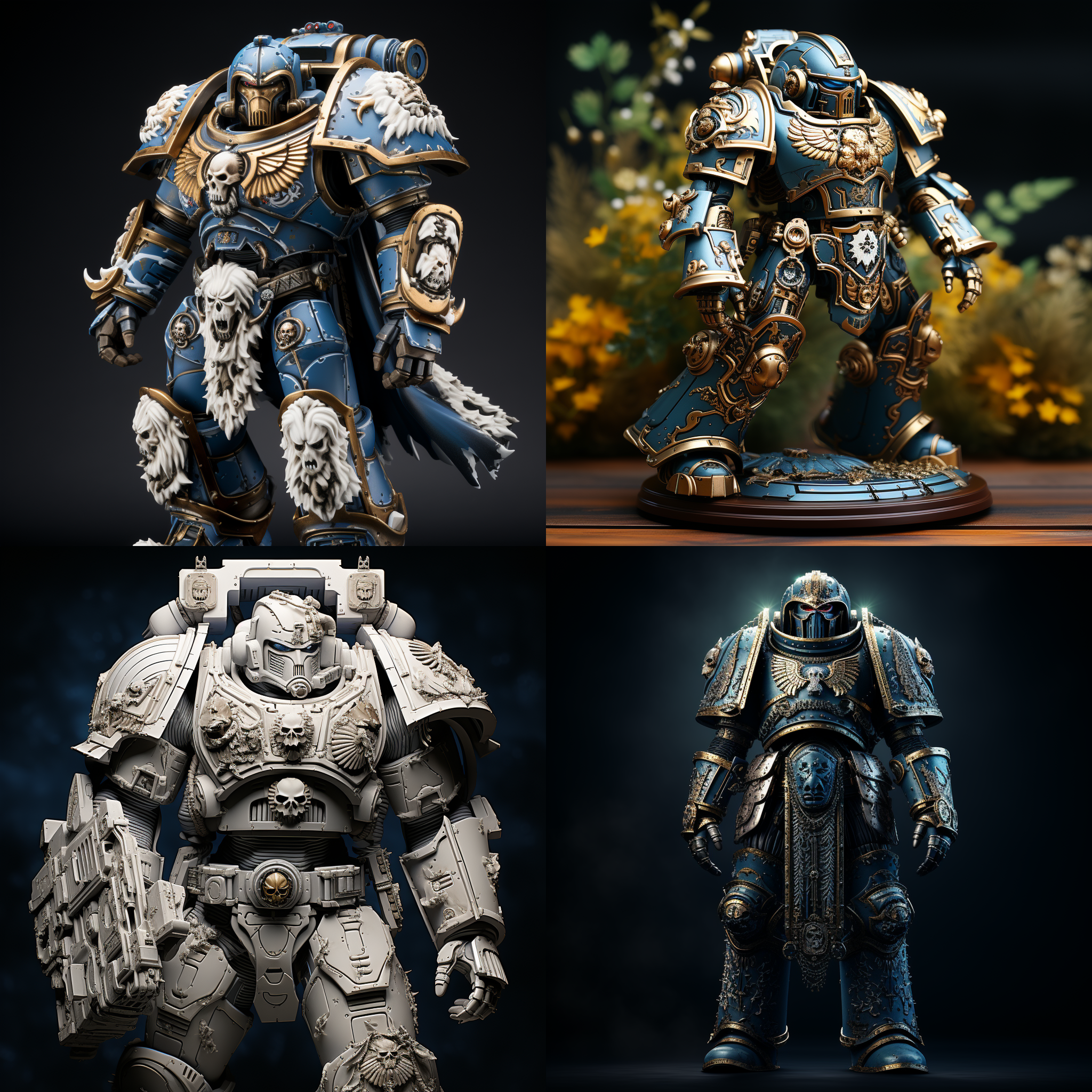 战锤40k，pvc材质，3d渲染，产品展示