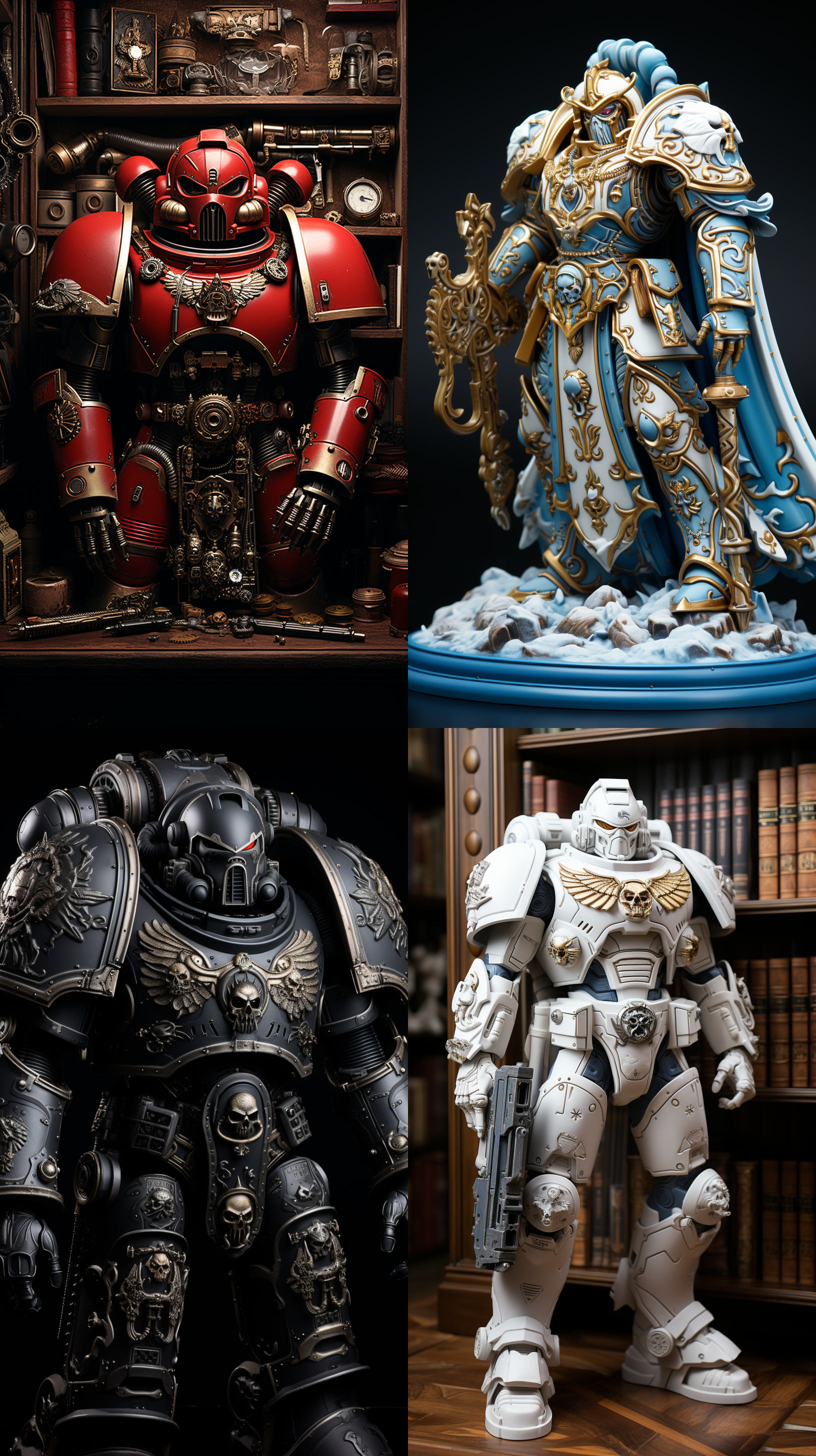 战锤40k，pvc材质，3d渲染，产品展示