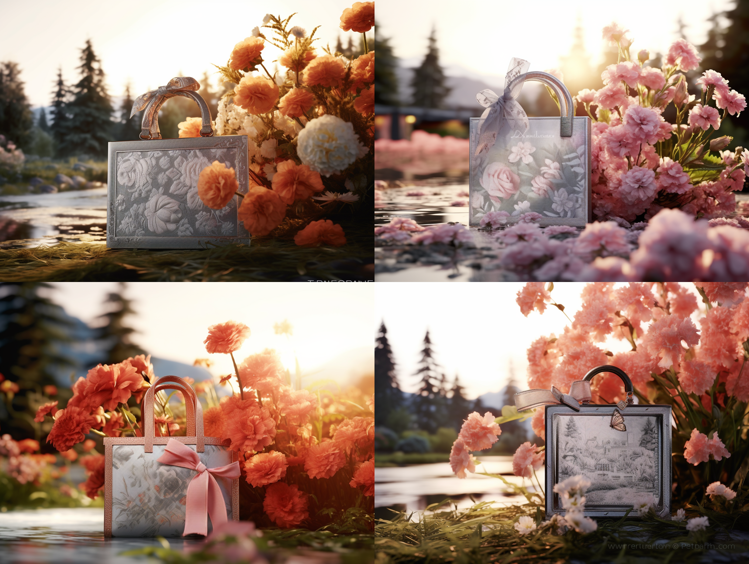 产品形态，样式完全不要变化，将产品放到花的背景里，让产品更具立体高档，豪华的感觉，专业产品摄影，高品质商品场景摄影的效果，超高清 逼真清晰 细节丰富，色彩饱和