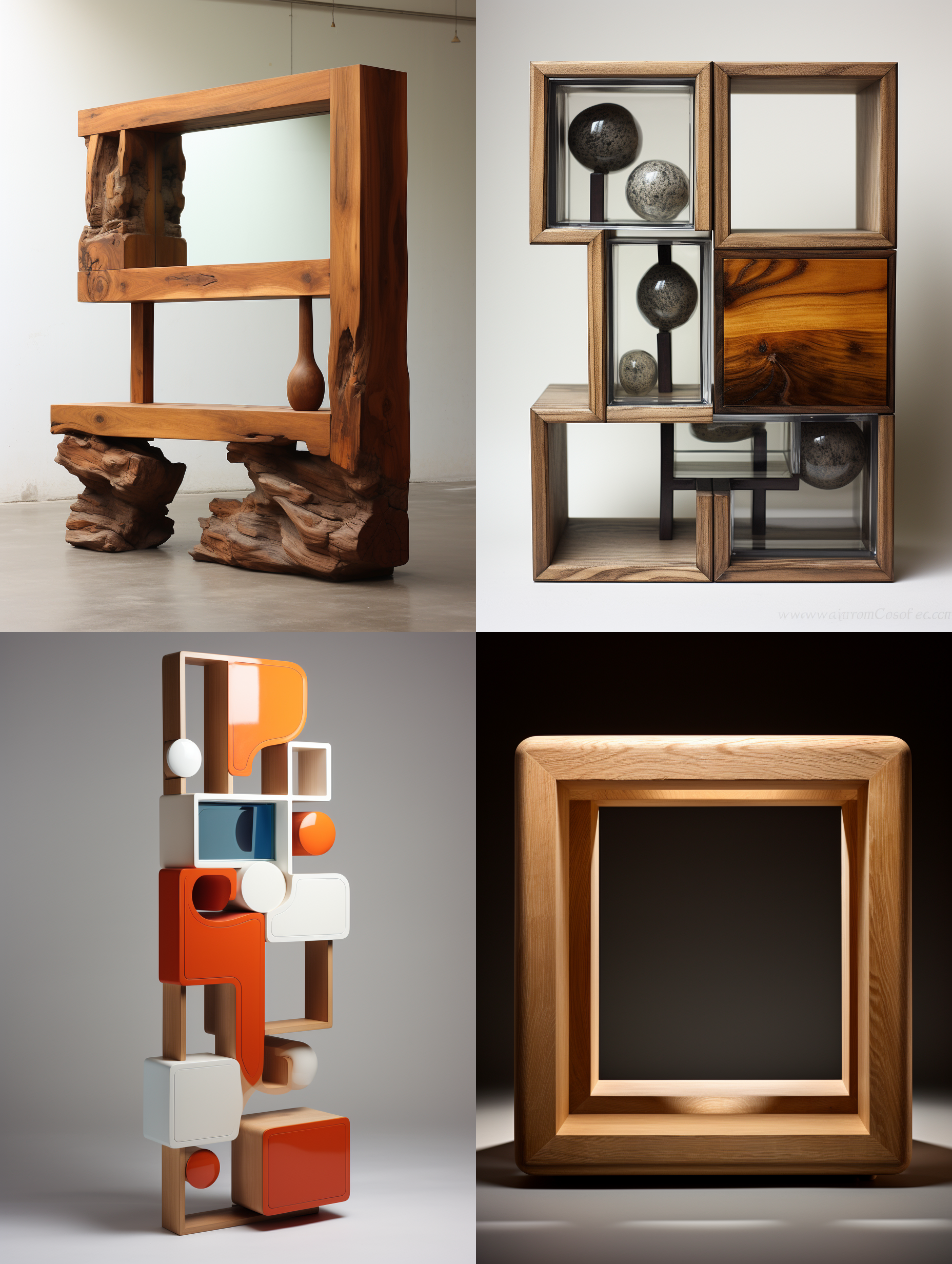 多功能装饰画框，极简主义空间，木制，反应产品细节