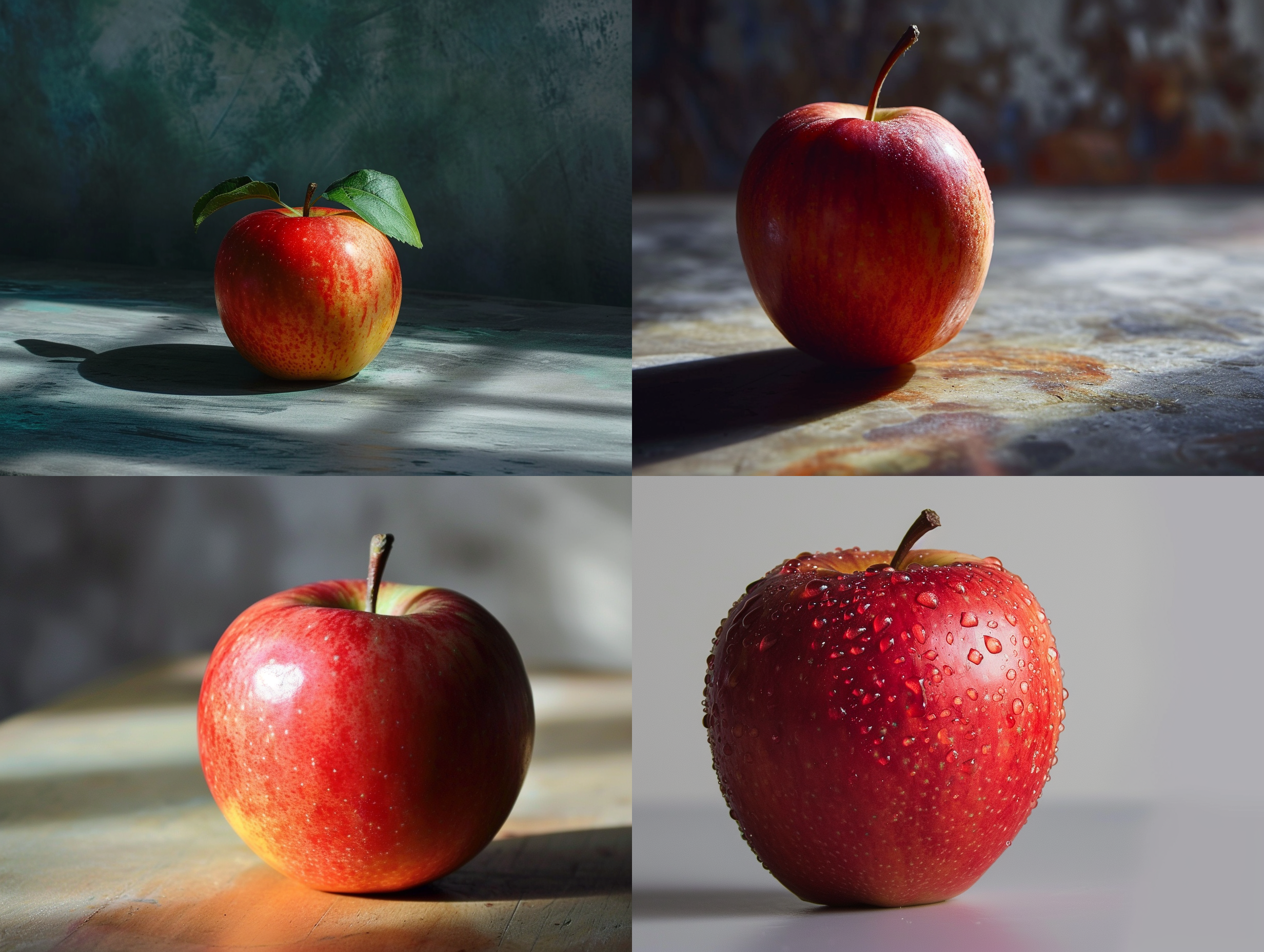 an apple,minimal still life