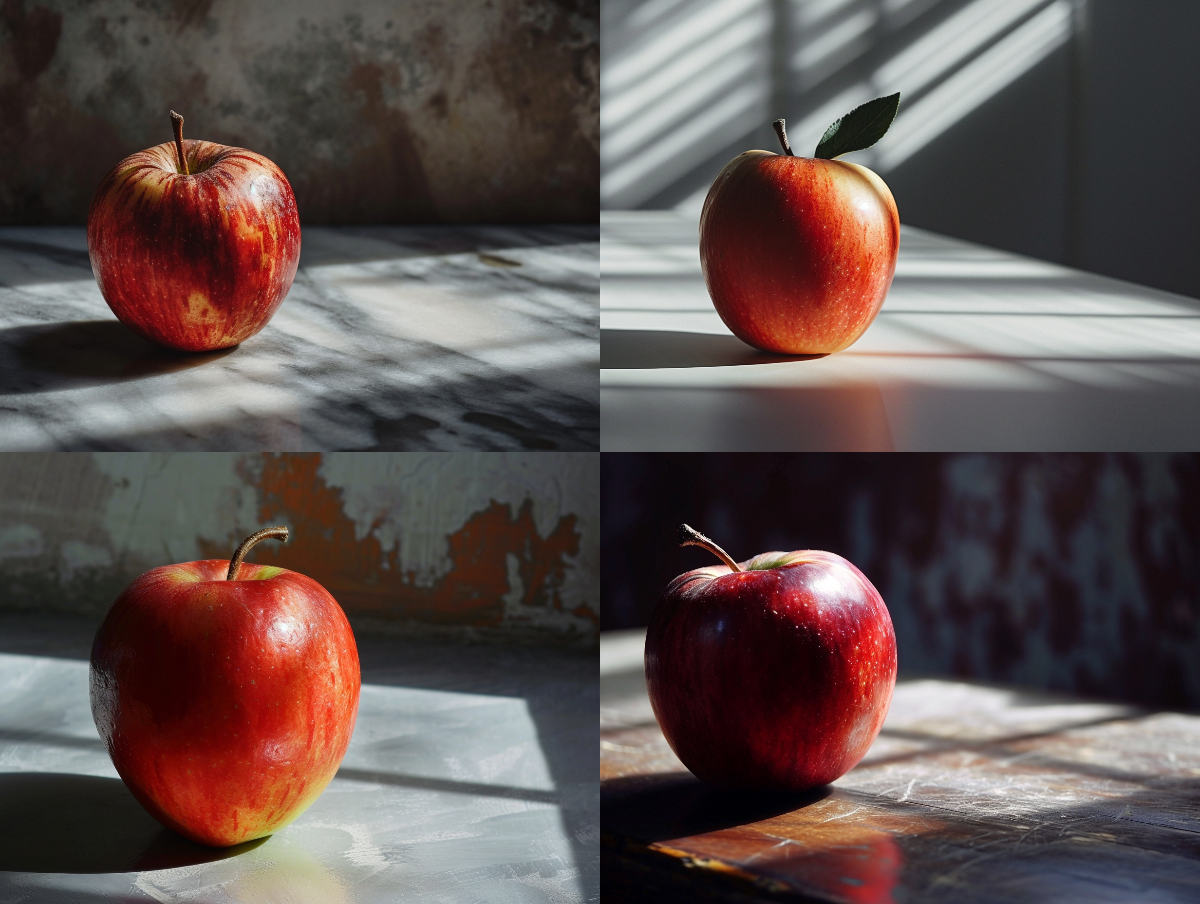 an apple, minimal still life, light still life