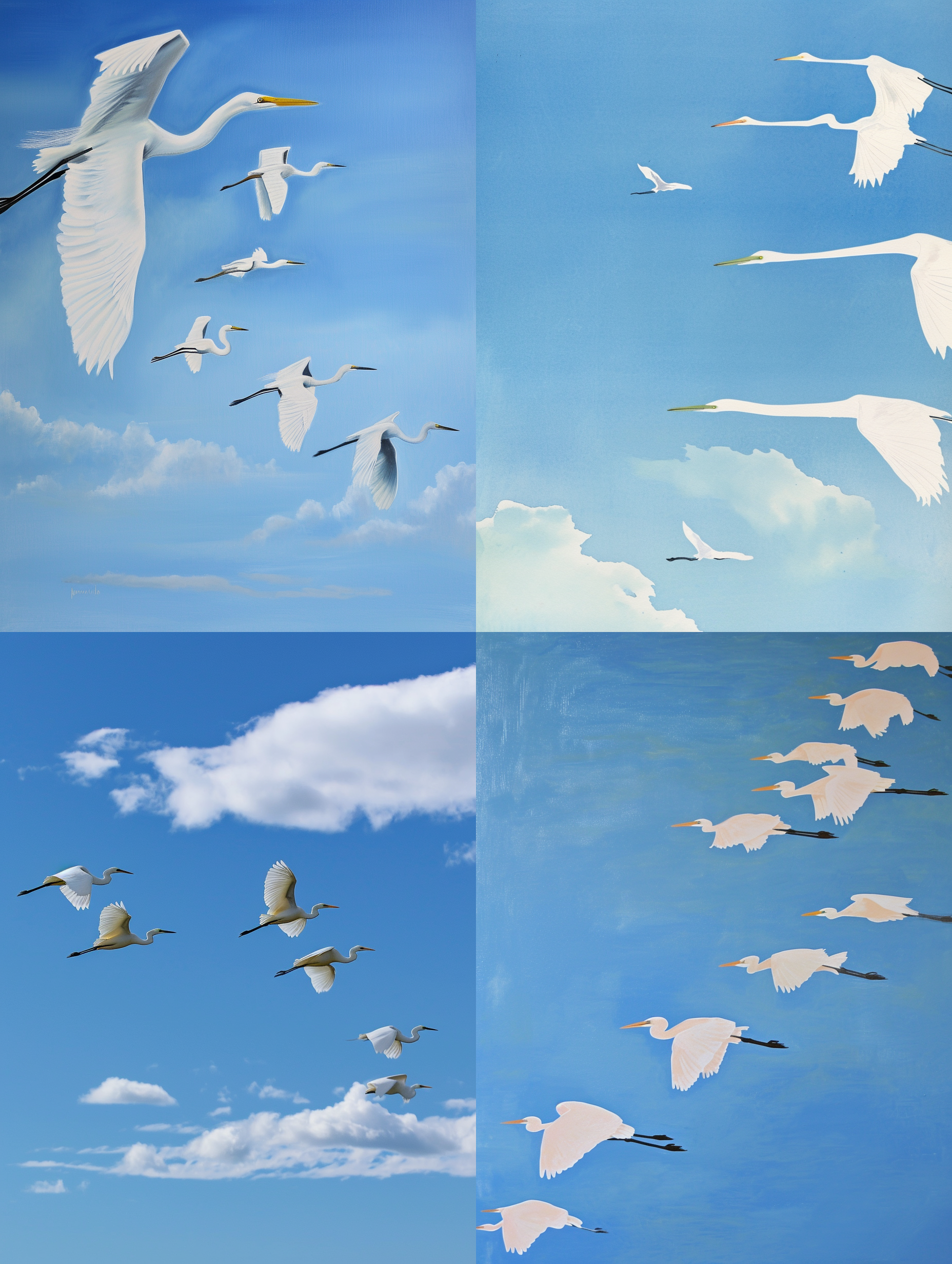 一行白鹭上青天