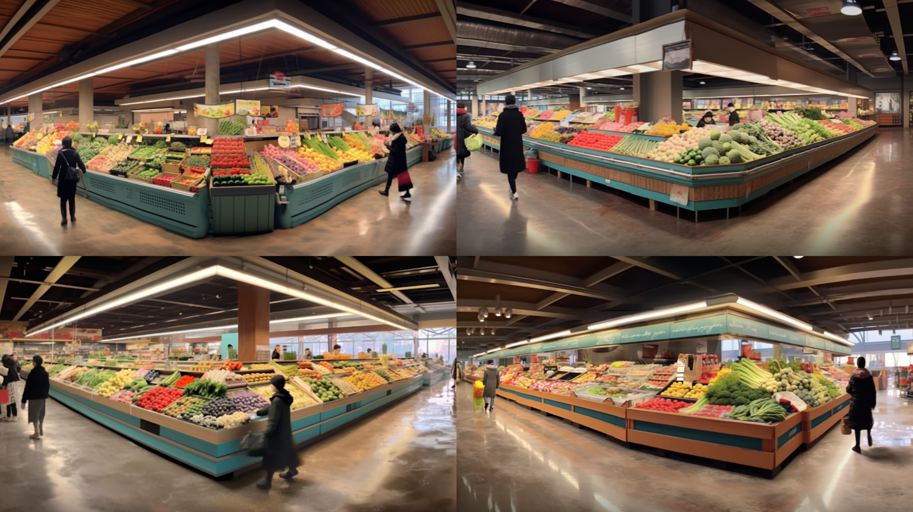 室内农贸市场，现代，广告，背景，招租广告