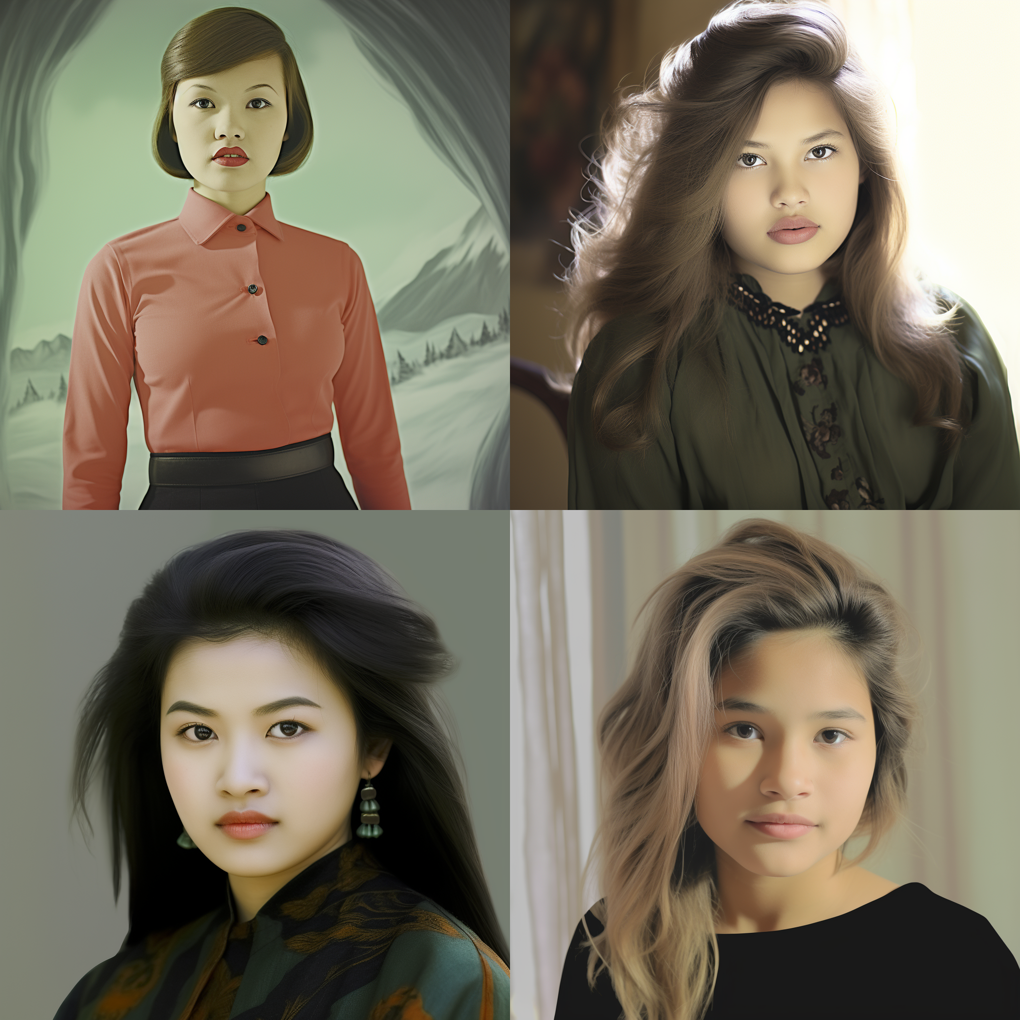 一个妇女，请尽量和原图相似度高一些