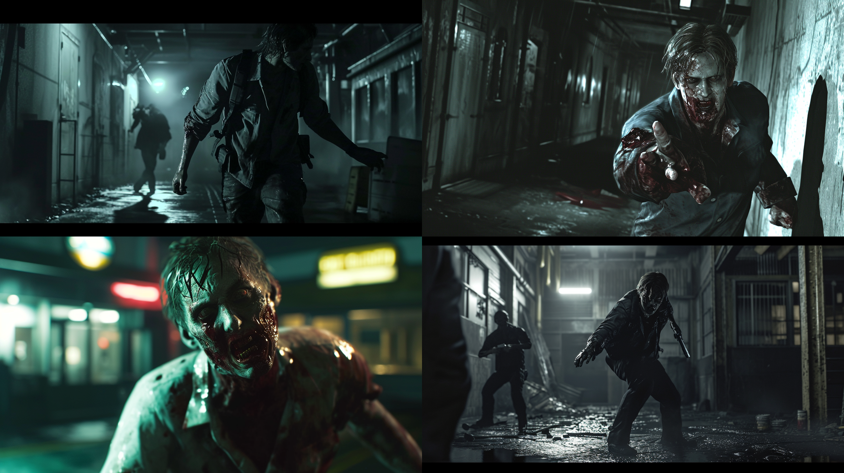 ill from resident evil quickly evades leon's pursuit as he has turned into a zombie.