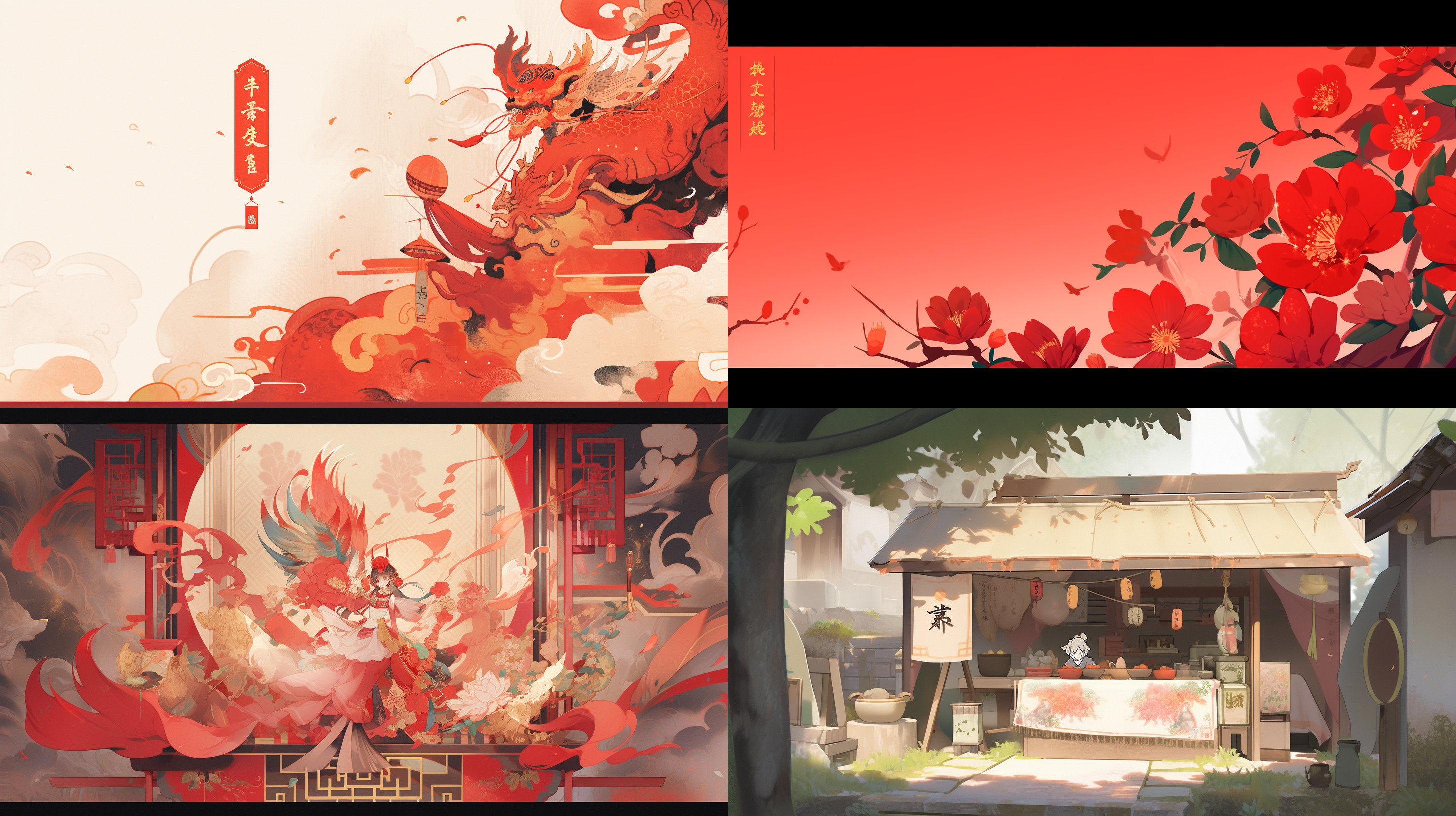 招租广告，平面设计，中国风