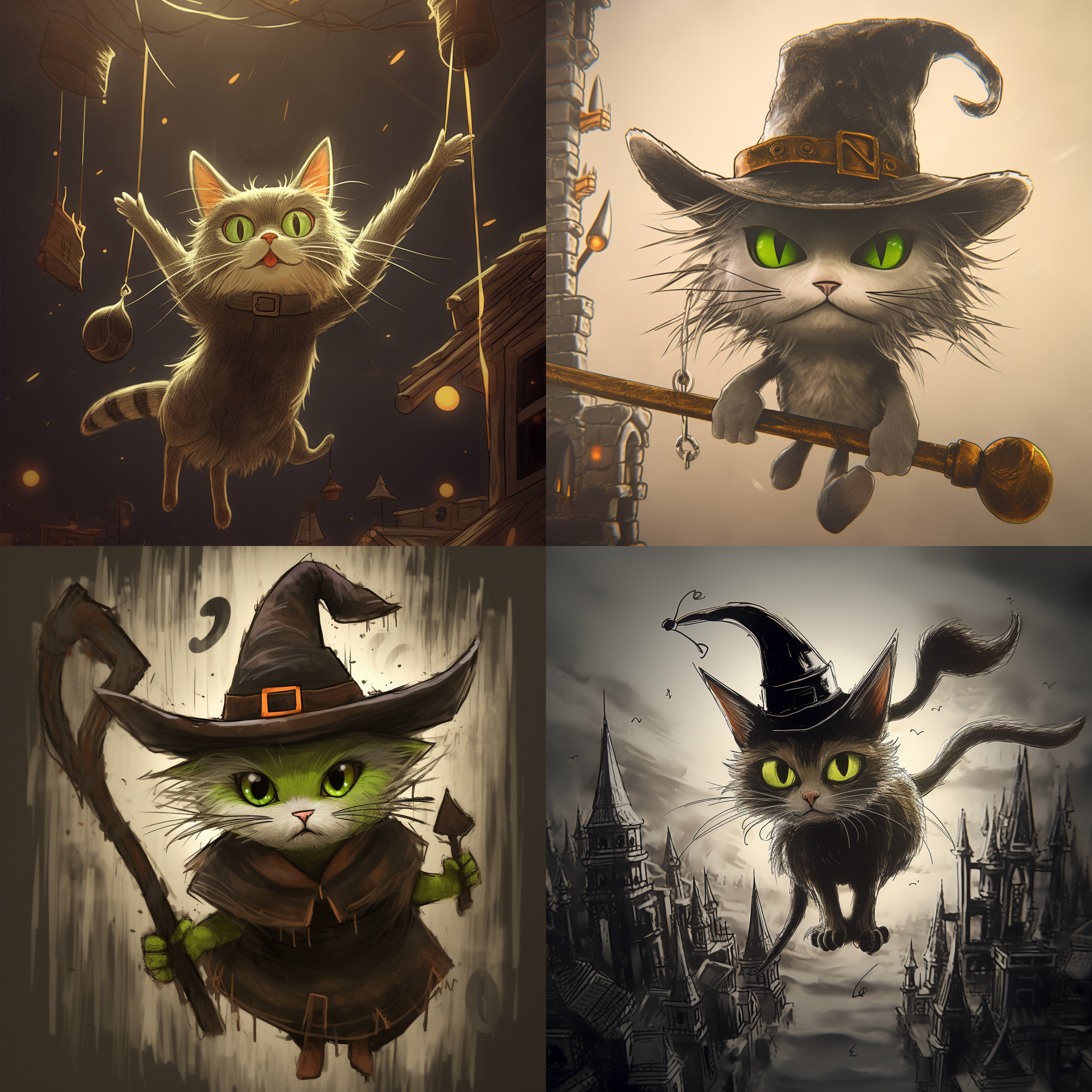 the flying cat witch