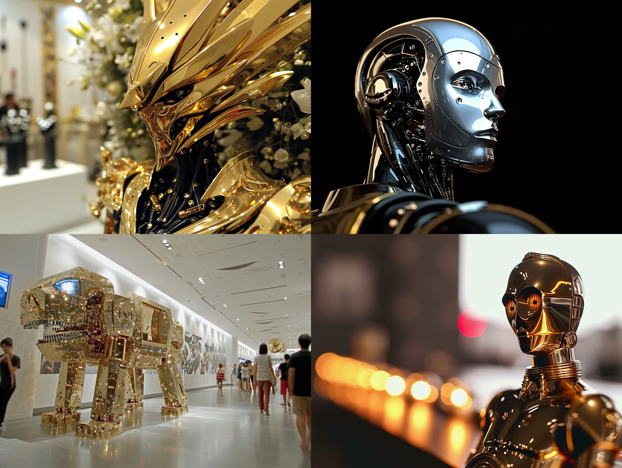 a metal robot,golden,(metallic luster:1.5)(master piece:1.4),(full body photo:1.5)