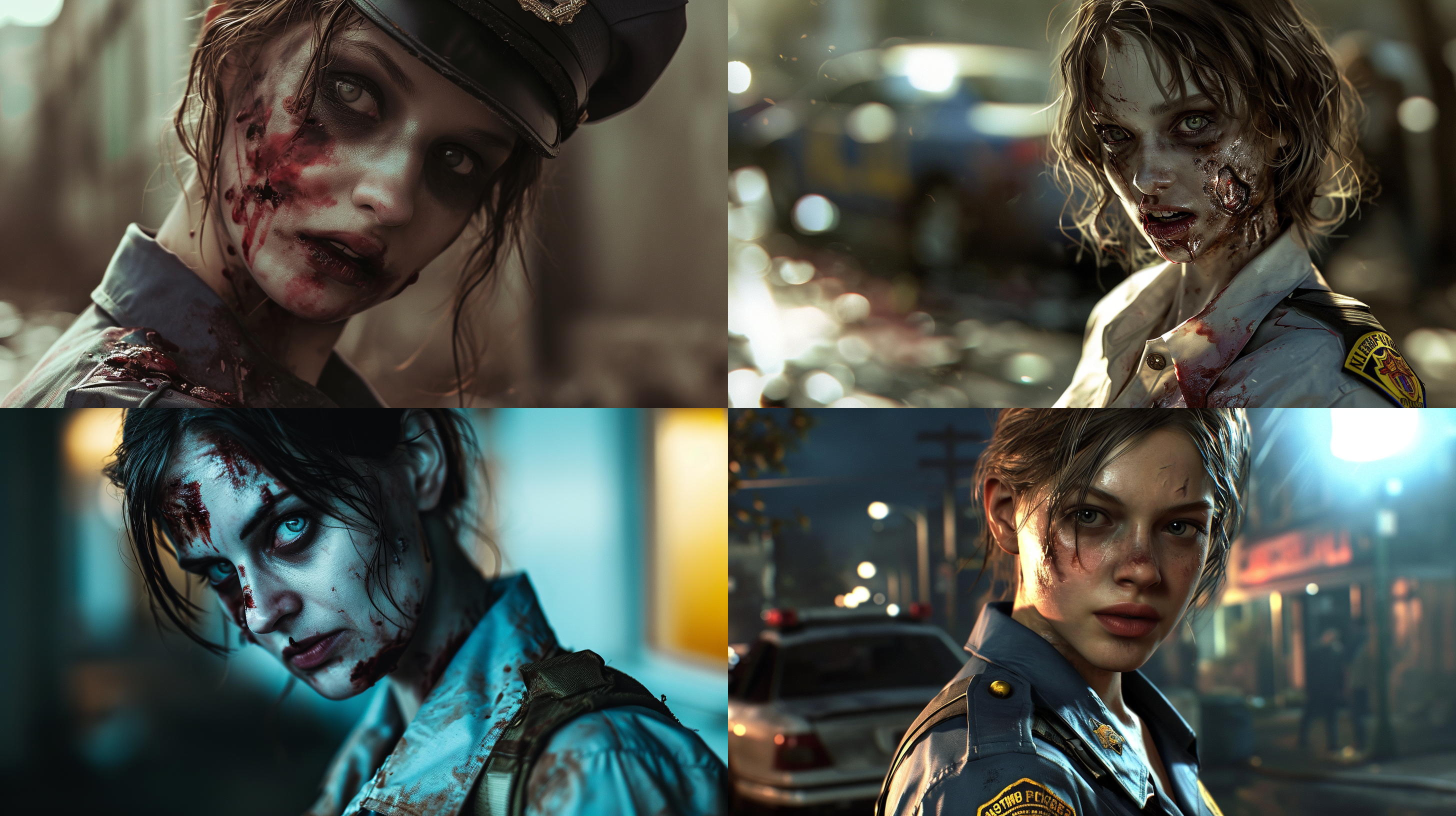 jill was used a beautiful girl with short brown hiar, she was a policewoman ,but now she turnes into a terrible zombie.
