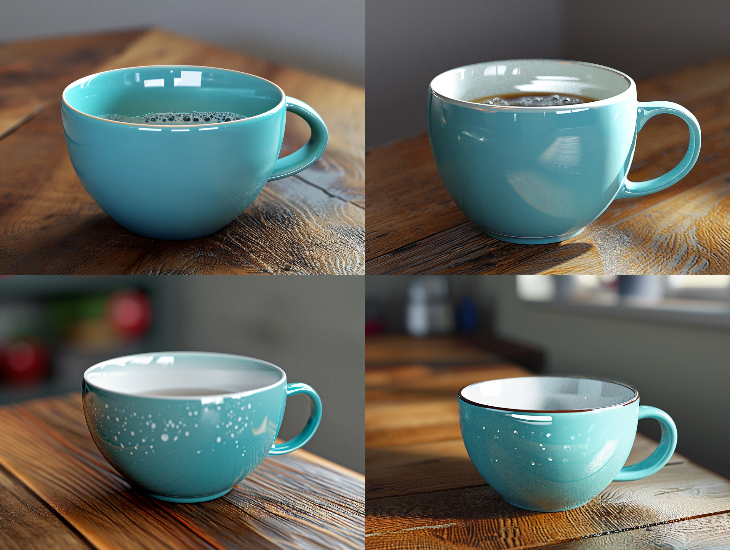 symmetrical the composition,(a beautiful porcelain clay clean blue cute cup on the wood table:1.7),empty,16k resolution,master piece,(best quality:1.5),(beautiful lighting:1.5,(only blue:1.8),(((very smooth))),(profle:1.63),(flawless:1.78)